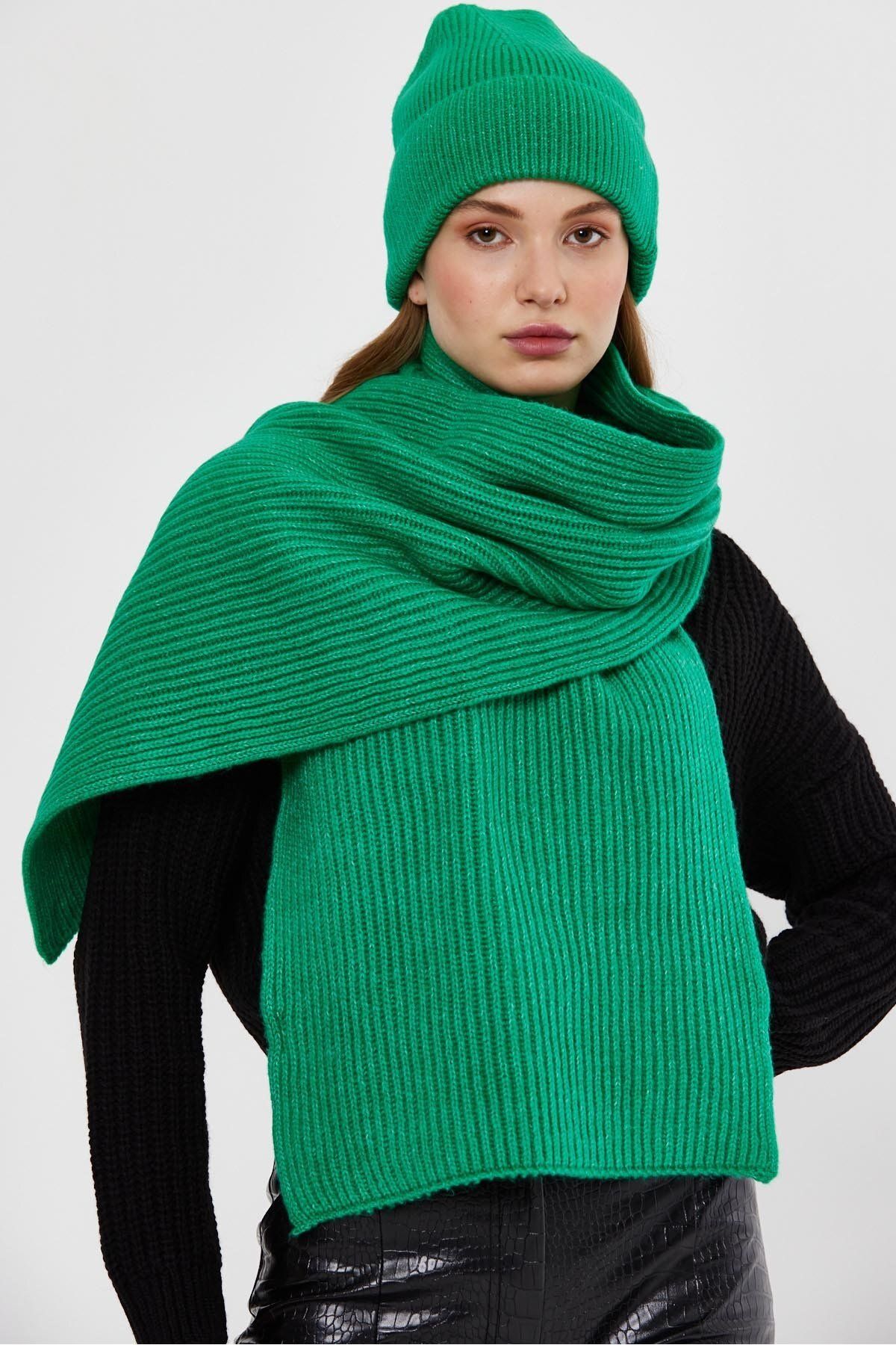 SHERIN-Green Knitwear Beret 2