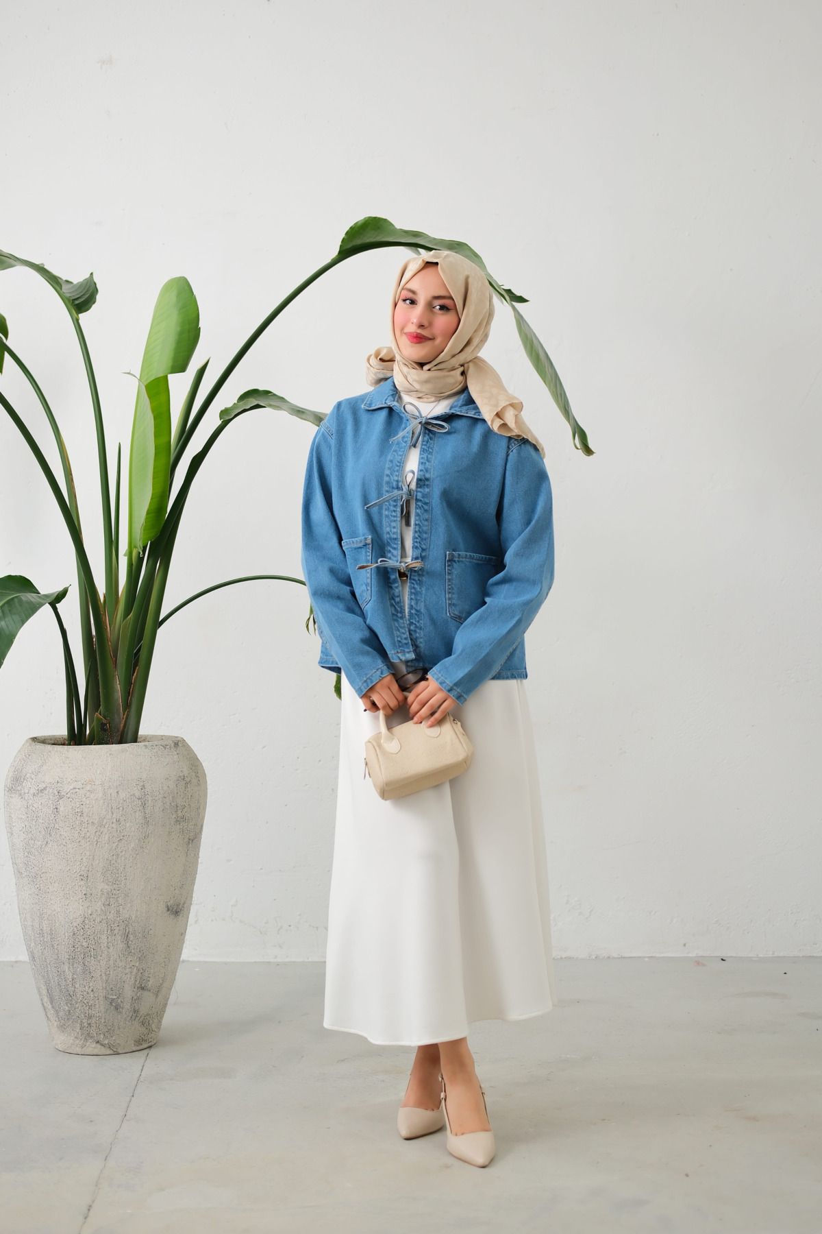 lurex moda  Bağlamalı Kısa Ceket - Görsel 4