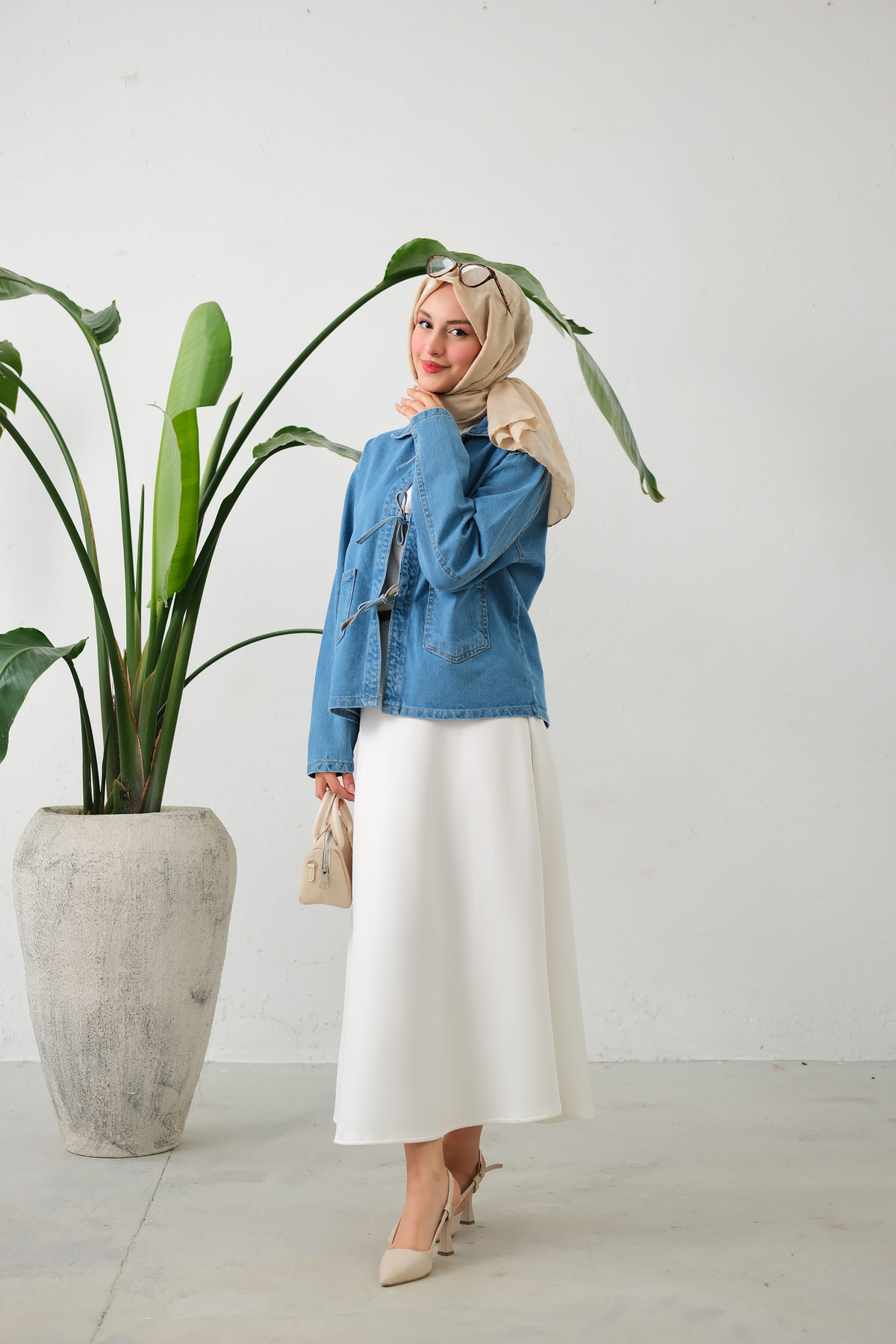 lurex moda  Bağlamalı Kısa Ceket - Görsel 5