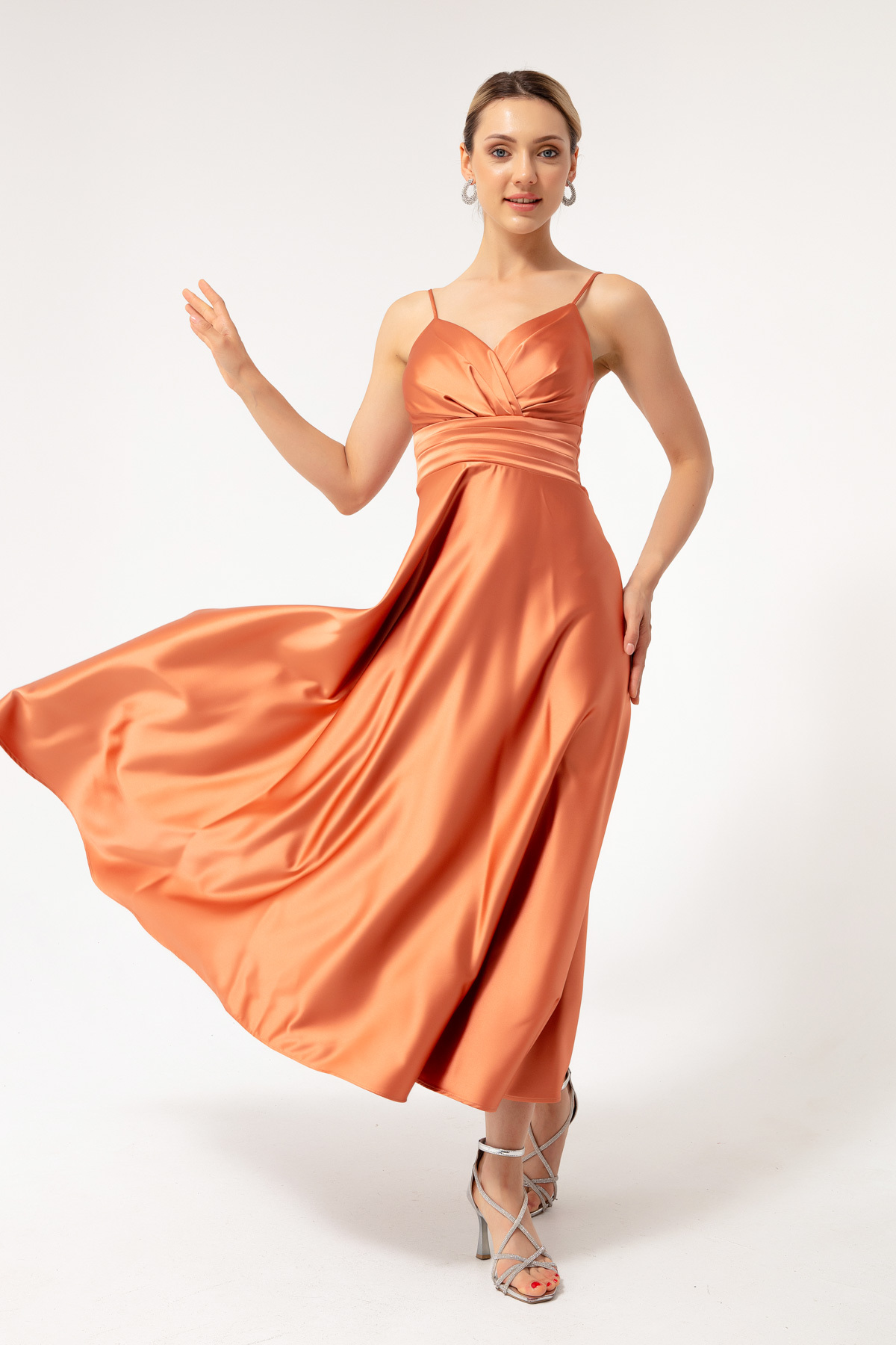 papier Linnen gown/orange 【公式通販】