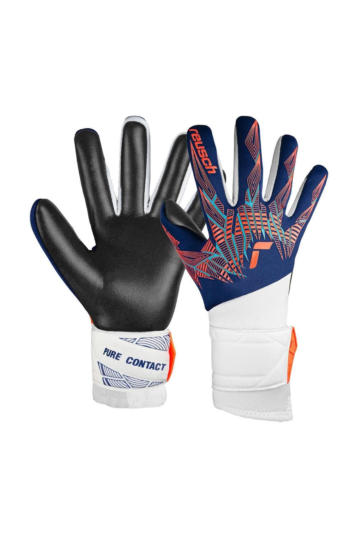 دستکش دروازه بان مردانه و زنانه 5470200 نقره ای NAVY BLUE ORANGE Reusch