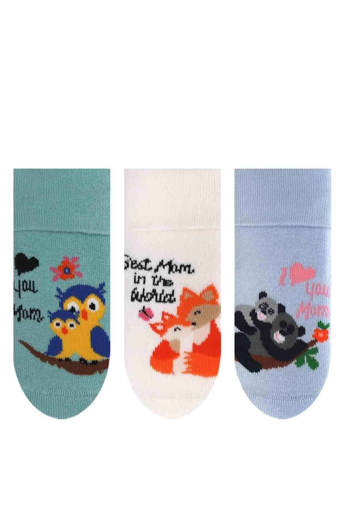 Bross-Best Mom Baby 3-Piece Towel and Winter Socks Set 1