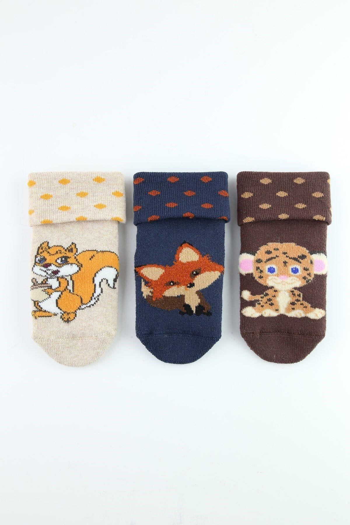 Bross-Squirrel Anti-Slip Towel Baby Socket Winter Socks 1