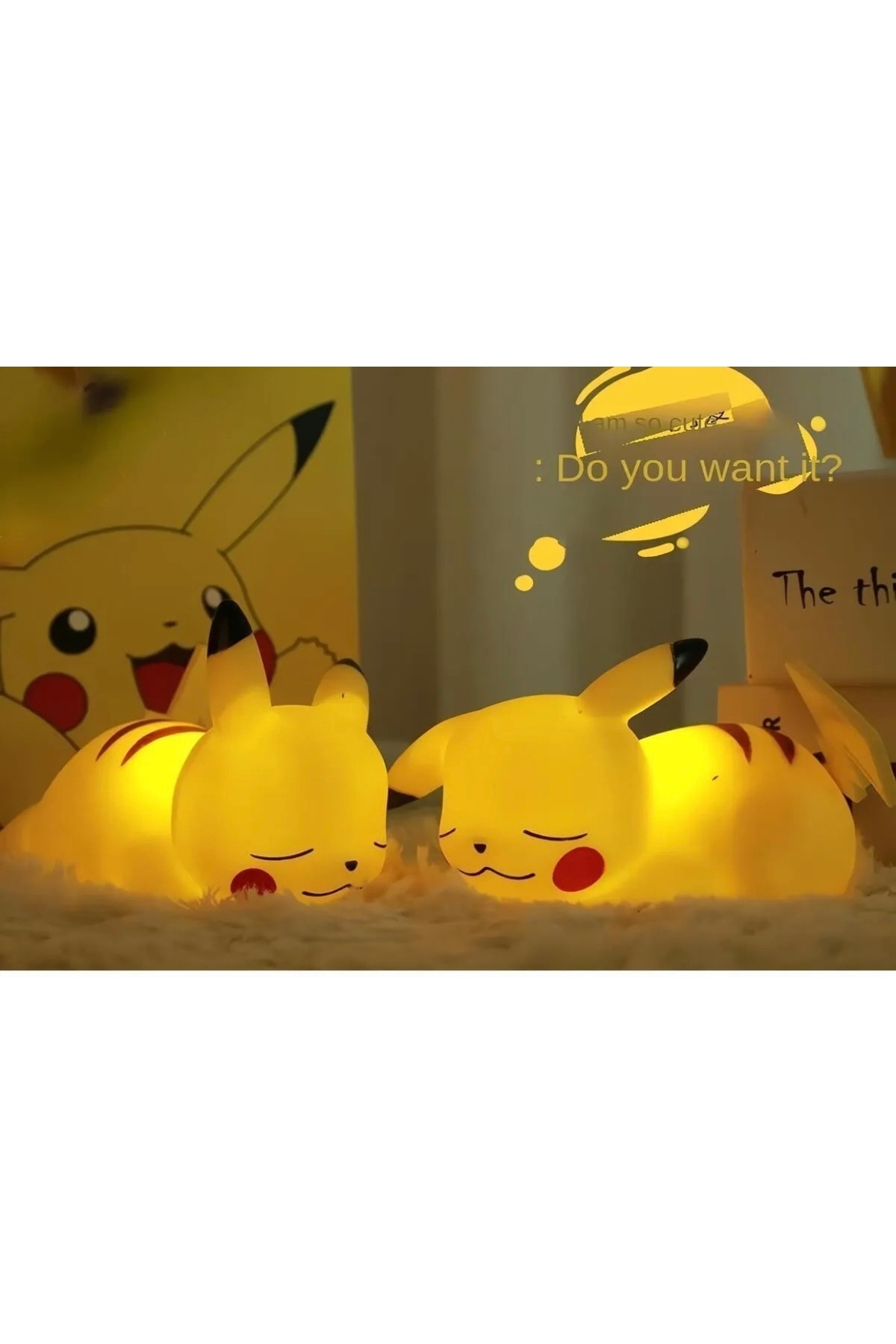 LİMAN Pokemn pikachuu led ışıklı gece lambası ve oyuncak fotoğrafı 6 (önizleme)