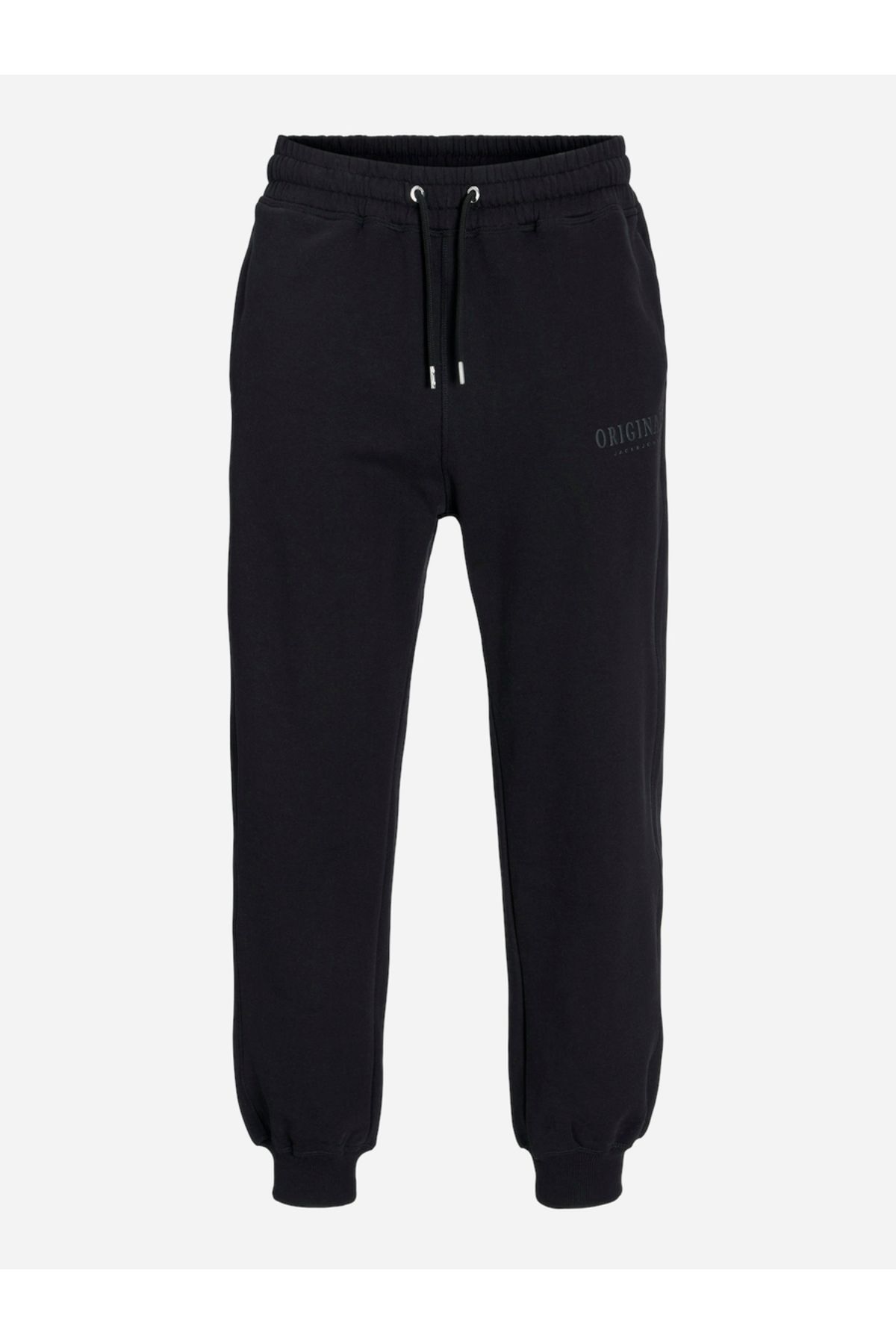 Jack & Jones-Solid Cuffed Joggers with Drawstring 1