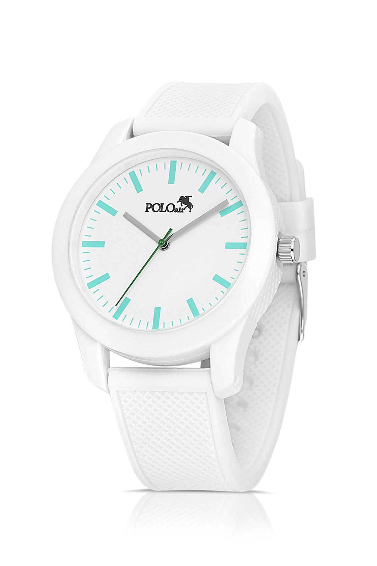 Polo Air-Unisex Silicone Cord Sports Wristwatch - White Blue Pl-1510B9X 2