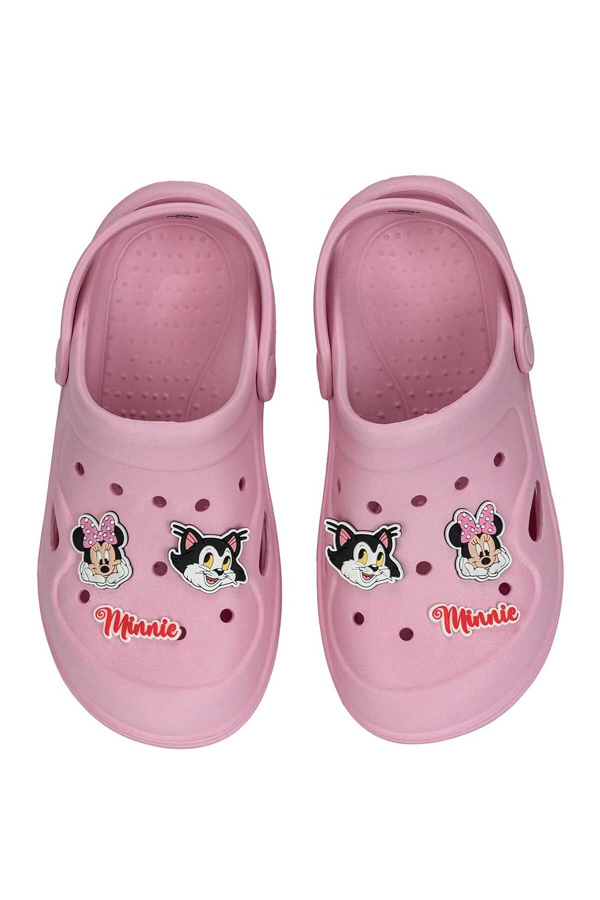 Disney-Minnie Mouse Non-Slip Kids Slides Pink Clogs For Girls 2