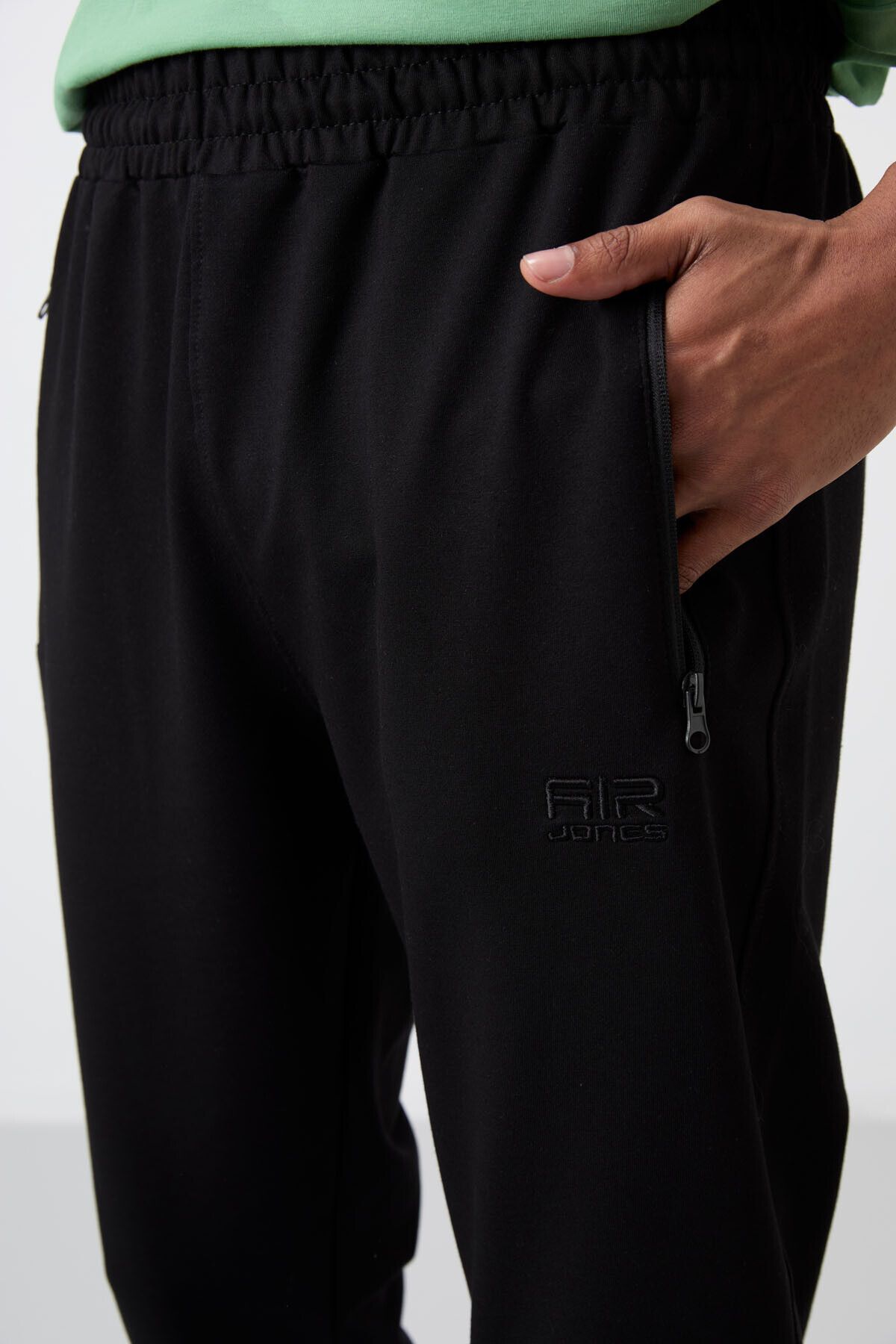 AIR JONES-Rory Black Jogger Men's Tracksuit Bottom - 84909 3