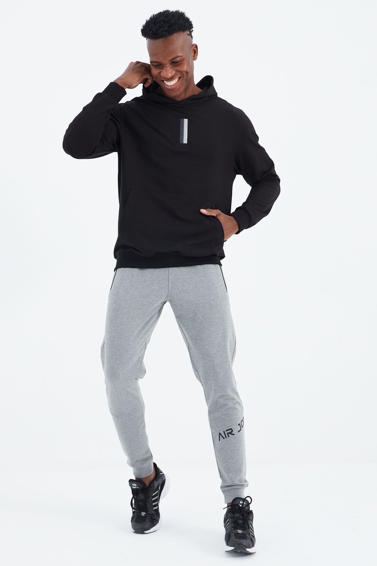 AIR JONES-Harvey Black Hooded Sweatshirt - 88309 4