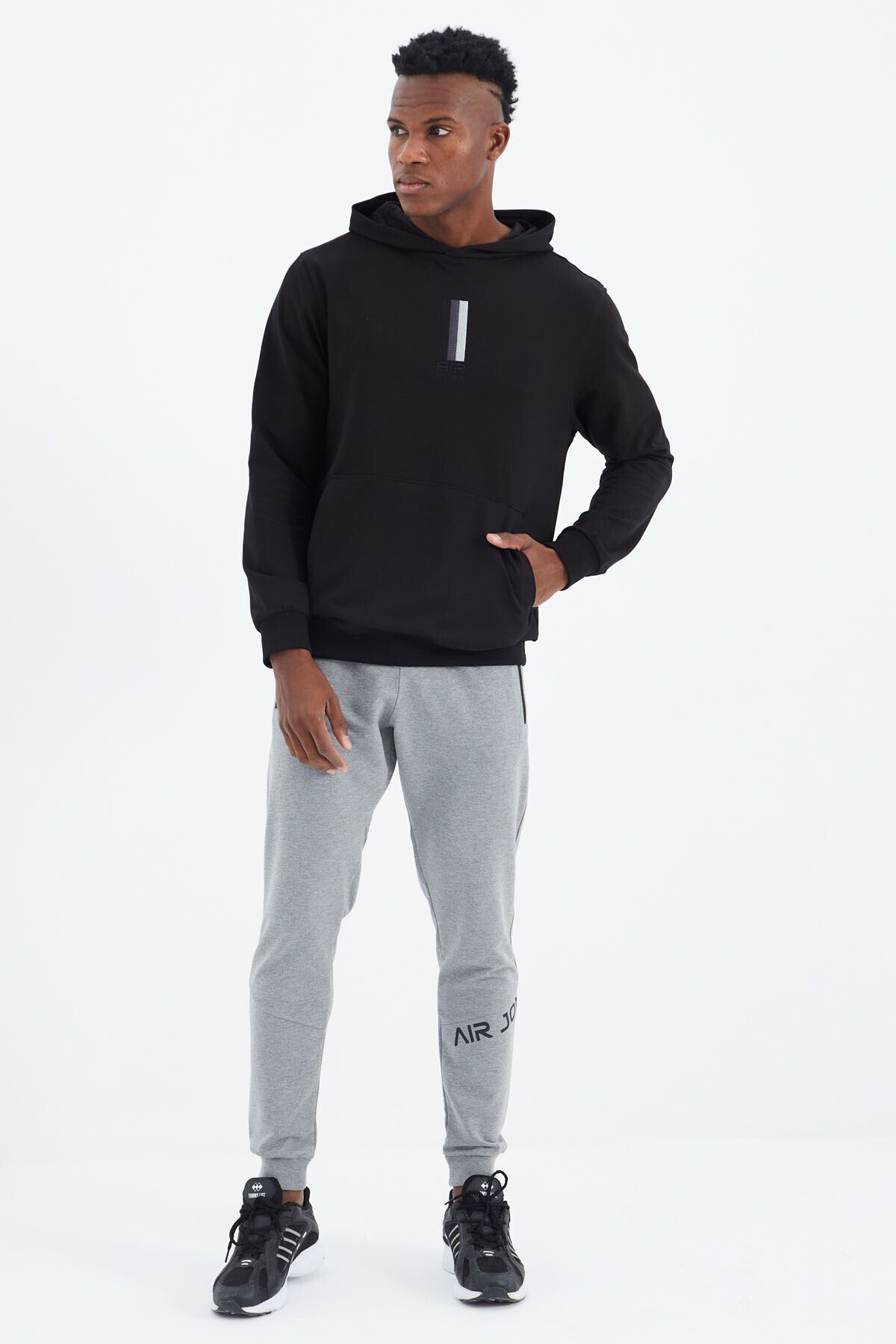 AIR JONES-Harvey Black Hooded Sweatshirt - 88309 6