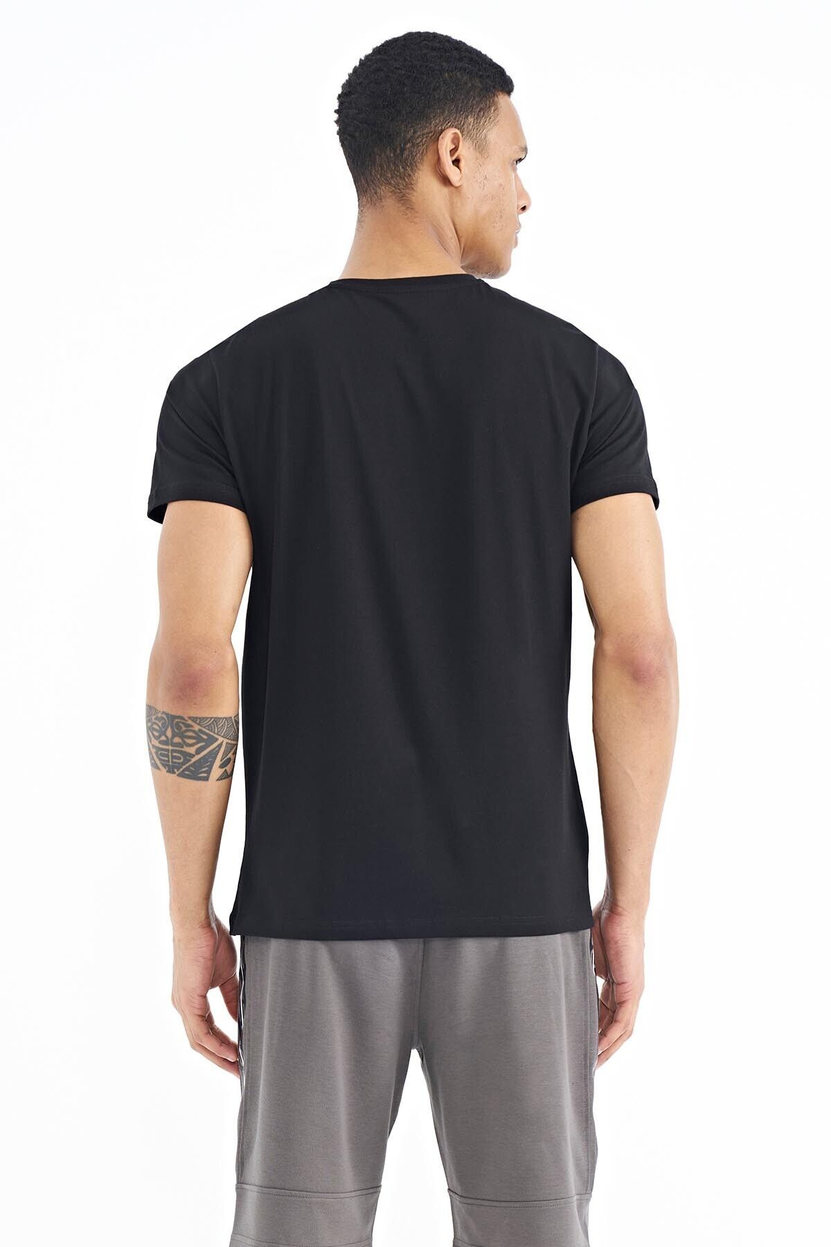 AIR JONES-Tricou Frank Black Standard Fit pentru bărbați - 88219 5