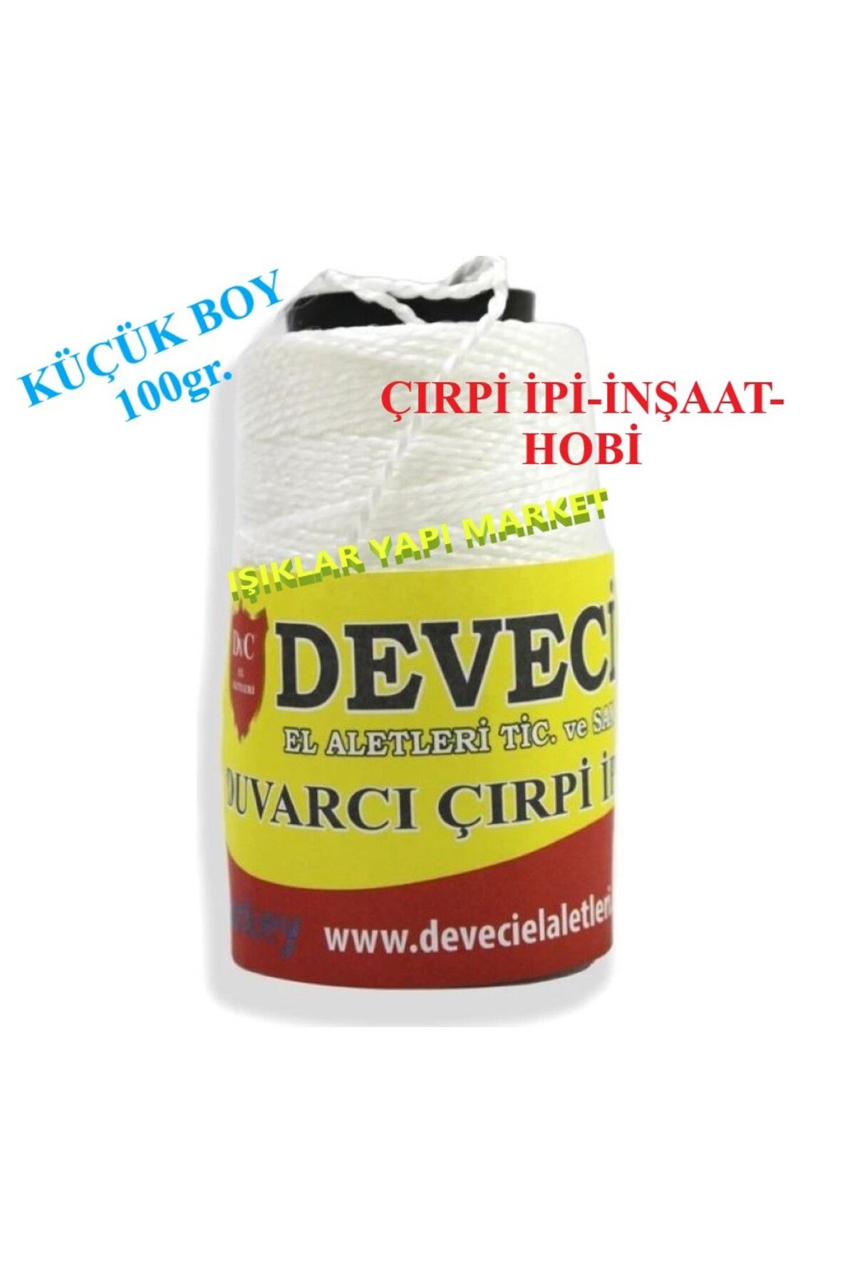 DEVECİ Duvarcı Çırpi Ipi-hobi El Işleri-inşaat-çirpi Ipi-naylon Ip (KÜÇÜK BOY) 100gr.