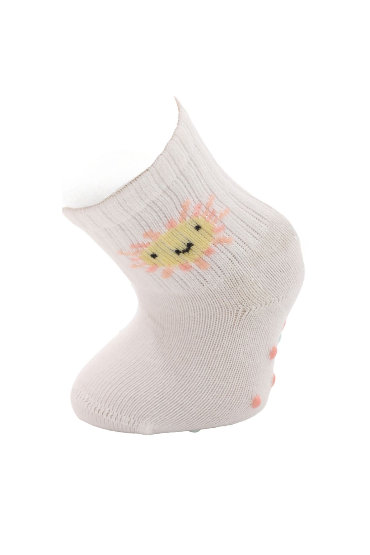 Katia&Bony-White Children's Socks - Sun Pattern 1