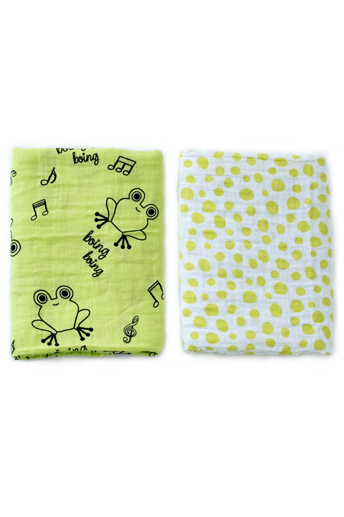 Milk & Moo-Milk&Moo Cacha Frog Musselin Wickeldecke 2er-Set 2