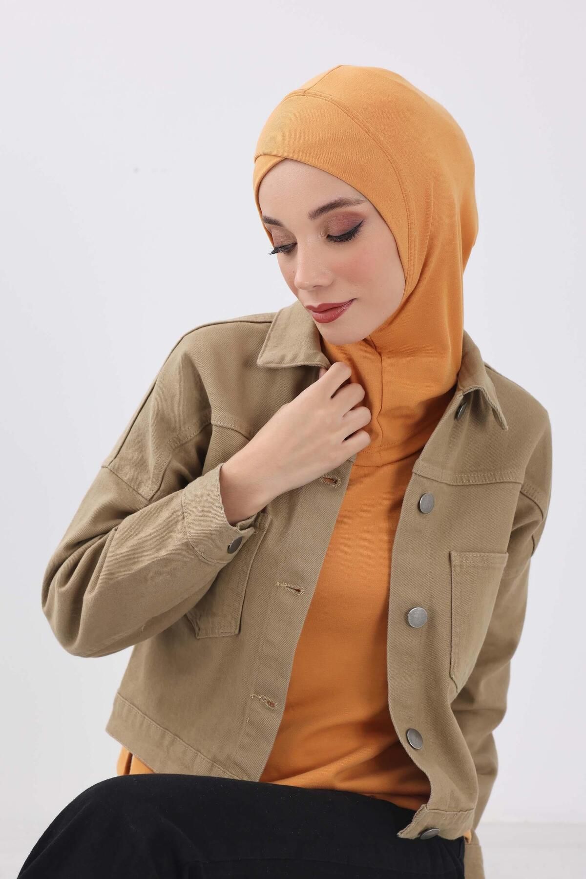 Aisha's Design-Winter Hijab Cap with Cross Detail on the Front, Tb-4Rb 5