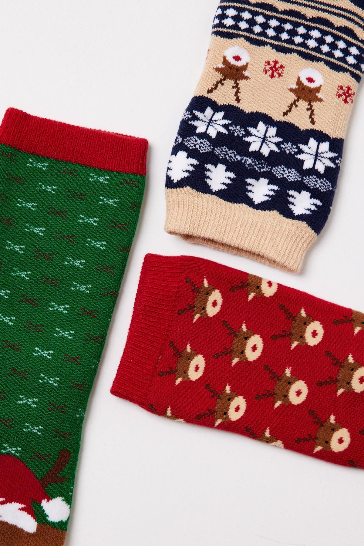 Katia&Bony-Pack of 3 Deer Box Socket Socks Patterned 3
