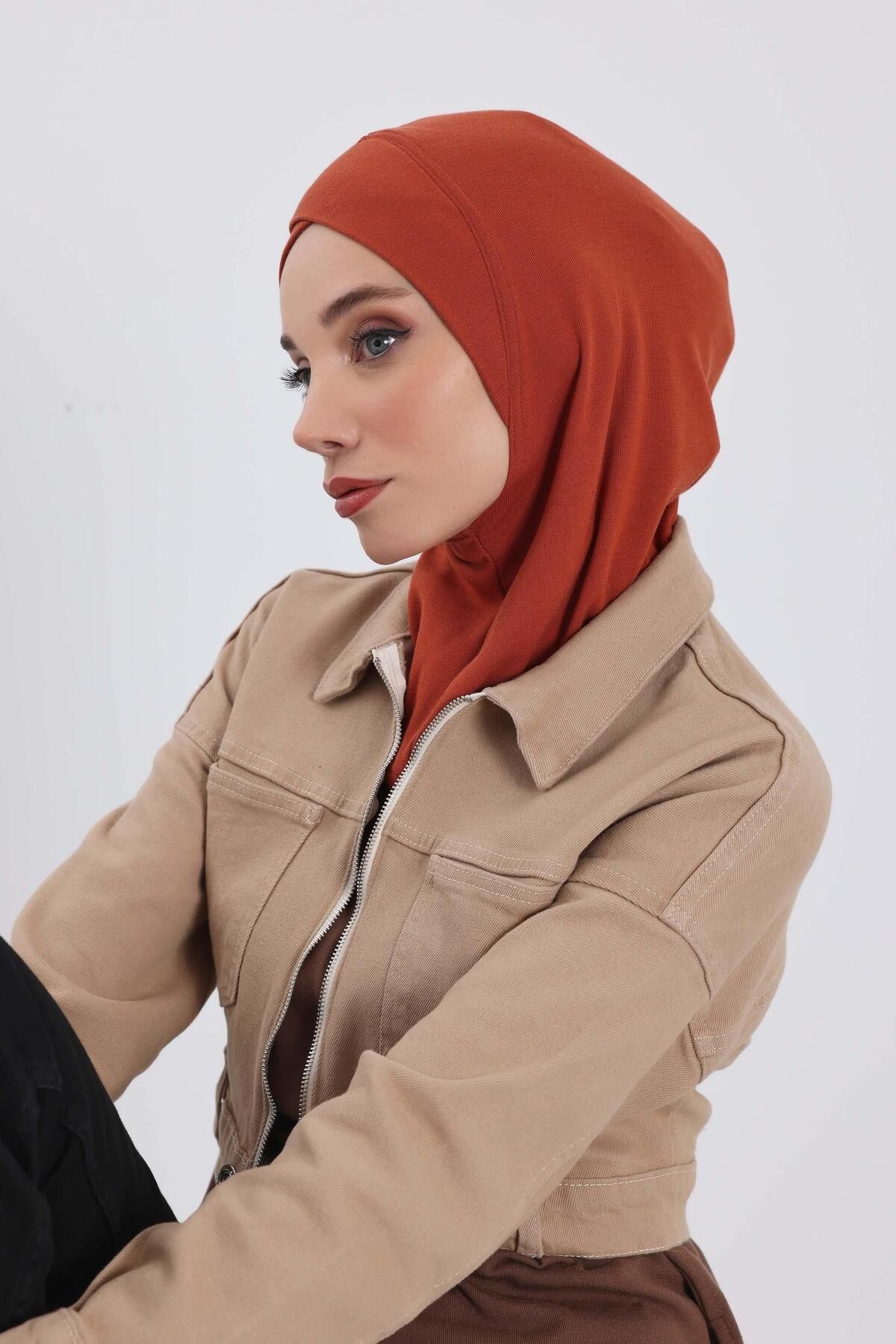 Aisha's Design-Boneta Hijab de iarnă cu detaliu în cruce în față, tb-4rb 5