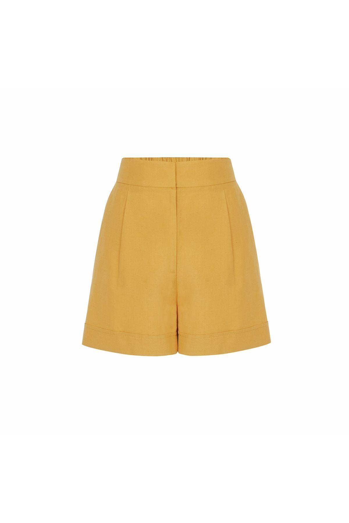 Rue Studio-Yellow Shorts with Side Pockets 6