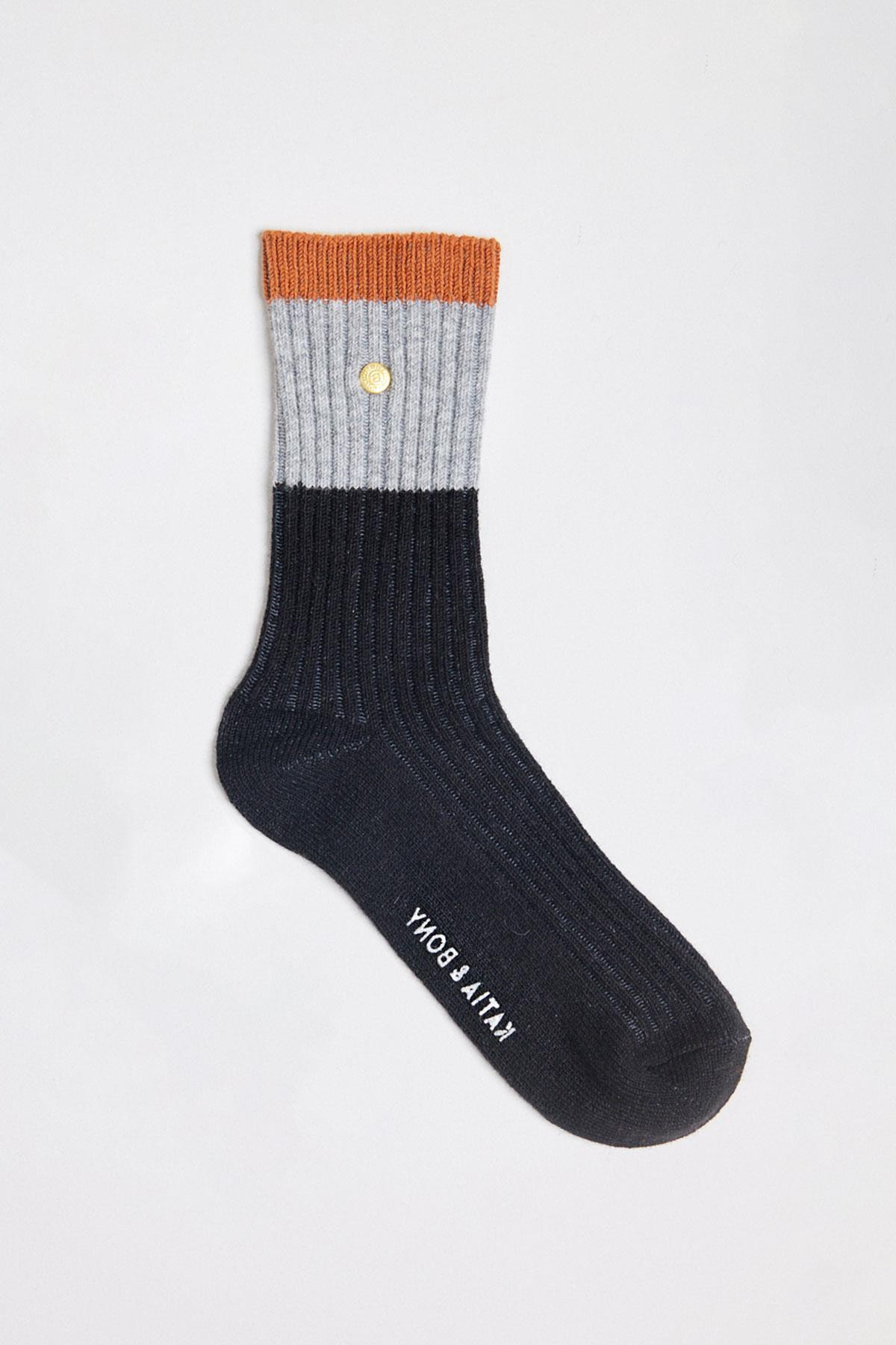 Derby Wool Socks Black