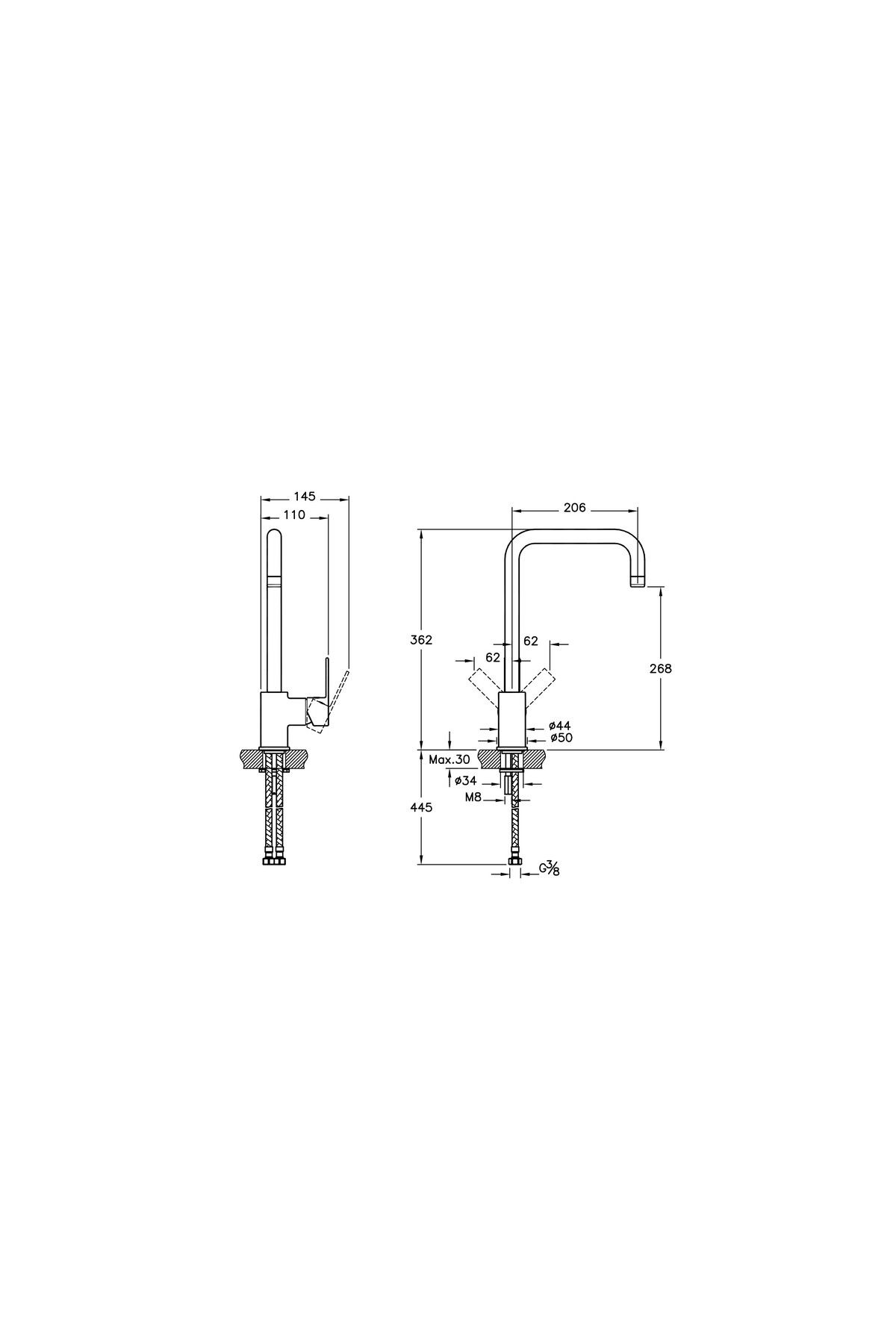 Artema-Flo S A42103 Sink Kitchen Faucet, Chrome 2