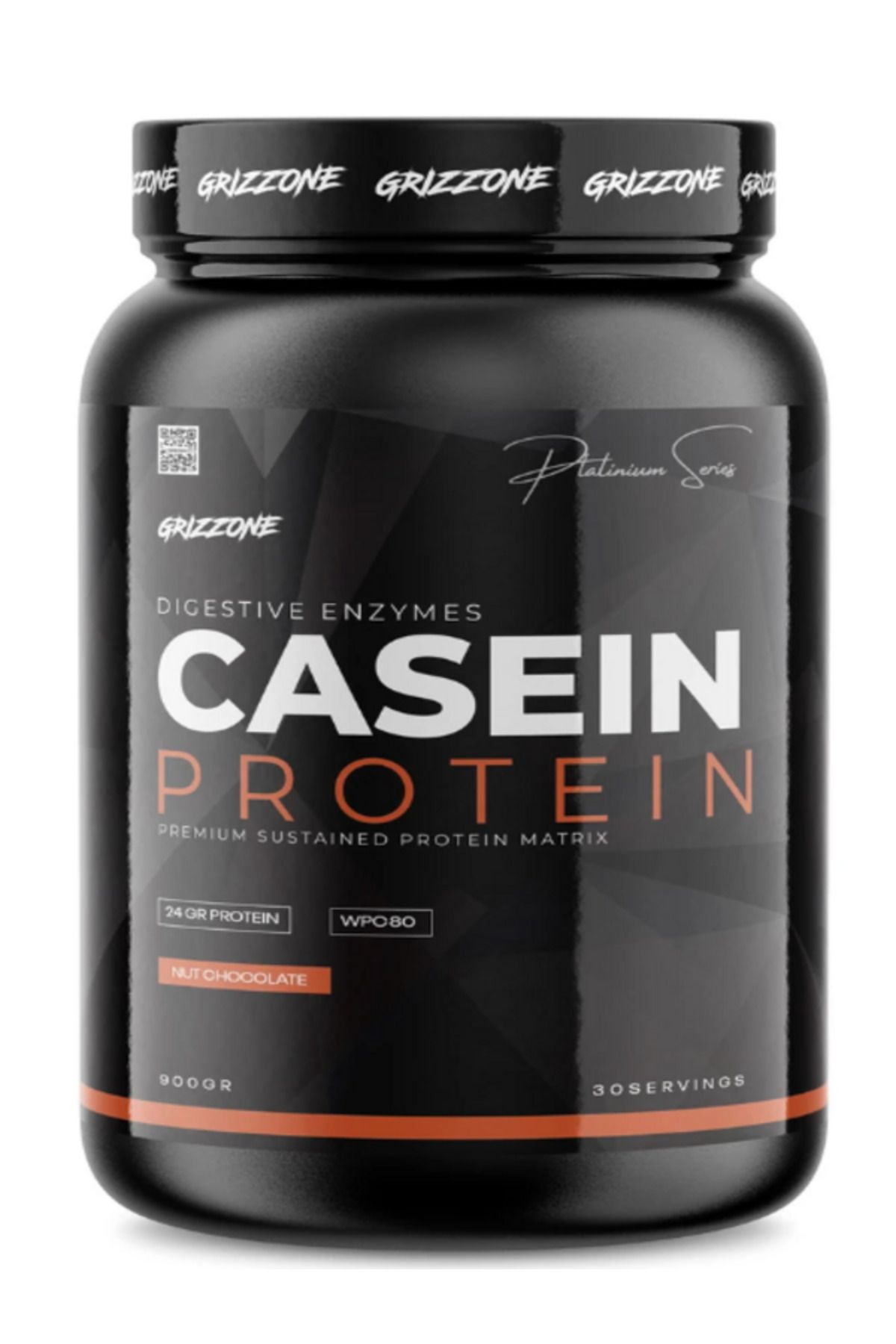 GRIZZONE Casein Protein 900 gram 30 Servis Shak ( Fındık - Çikolata )