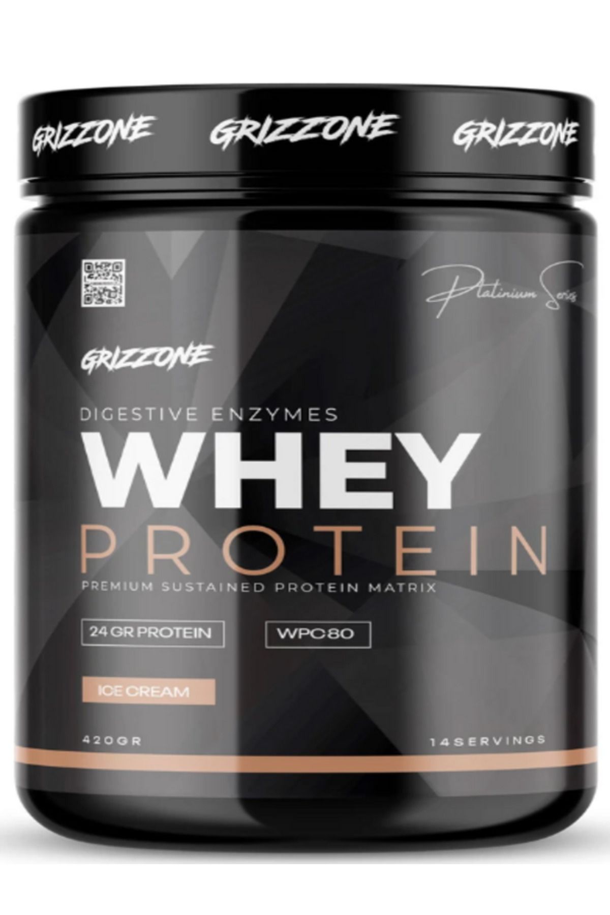 Grızzy Whey Proteın Pro 420 gr 14 Servıs ( Ice Cream )