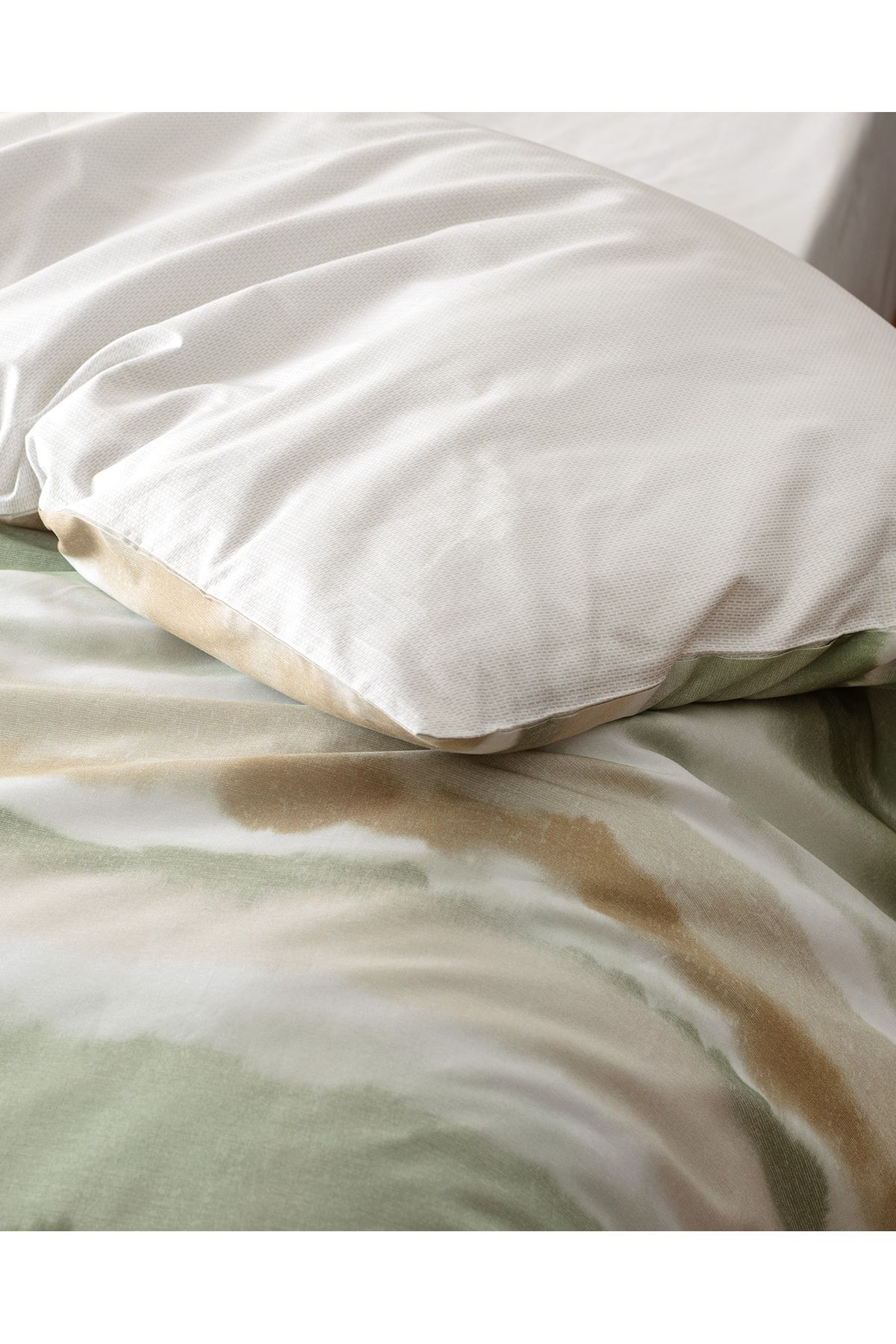 Madame Coco-Leda Double Khaki Bedding Set - 100% Cotton, Ranforce Printed 3