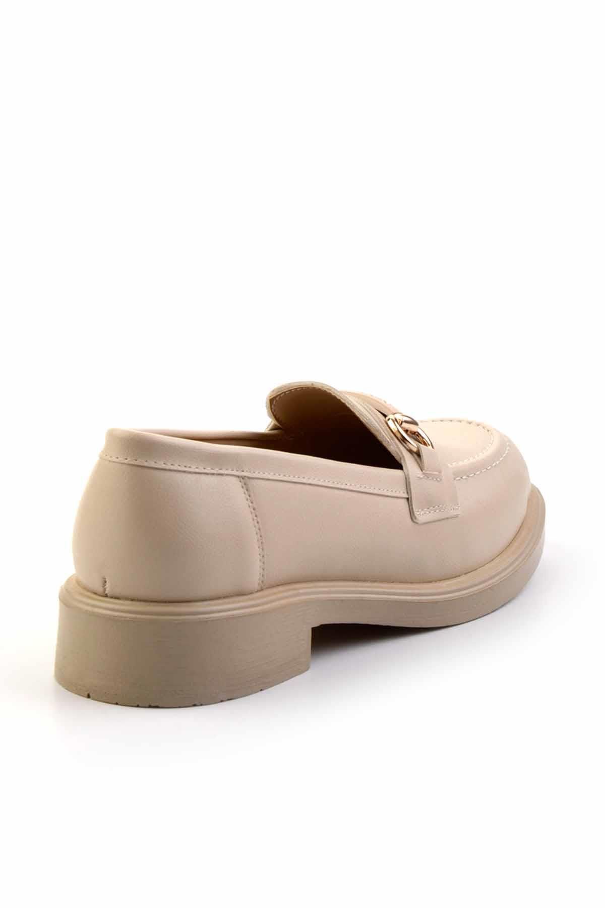 Bambi-Beige Women's Loafer Shoes 01714130009 3