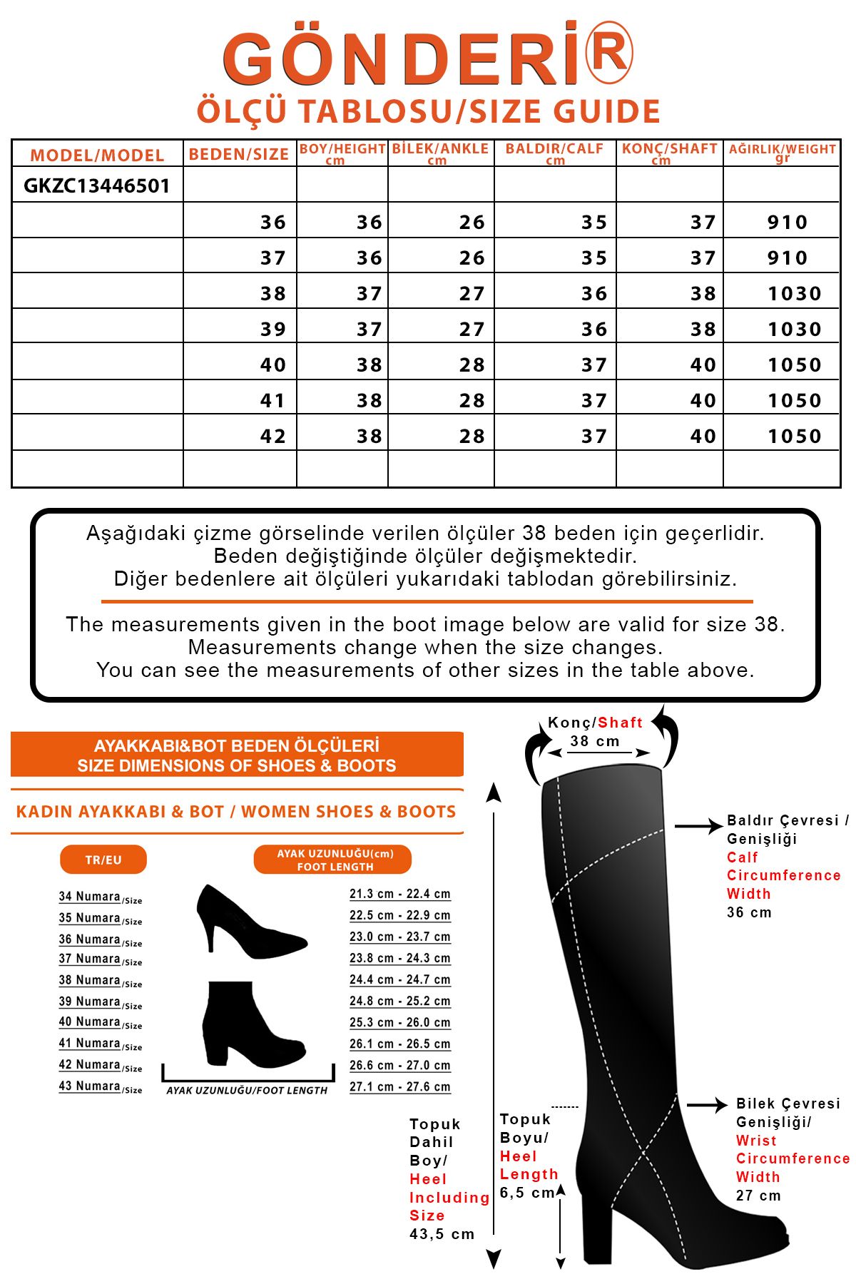 GÖNDERİ(R)-Schwarze Damenstiefel aus echtem Leder mit runder Spitze und Gummisohle und Reißverschluss und Schnalle 46501 5