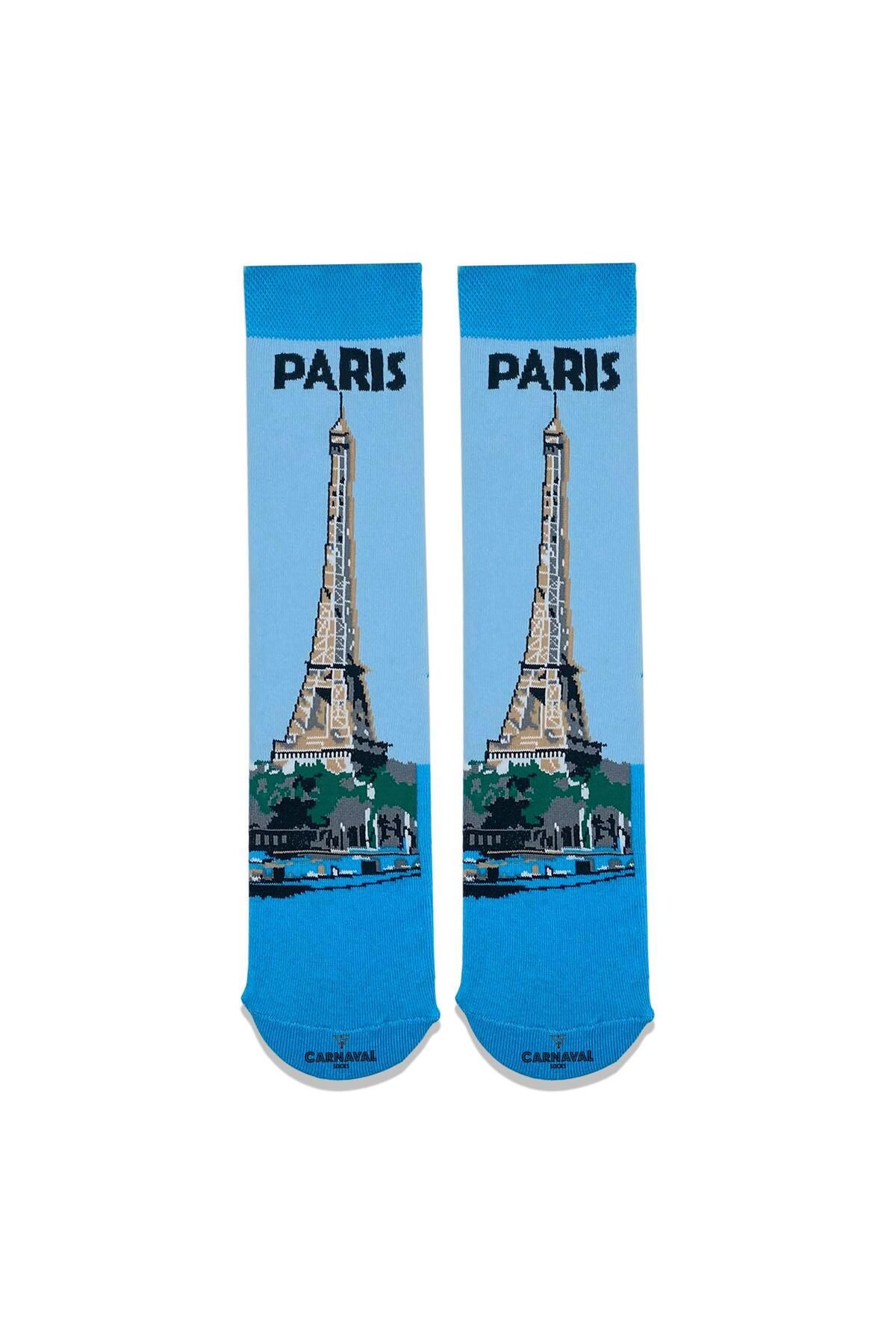 CARNAVAL SOCKS-Set de șosete colorate cu model Paris 1