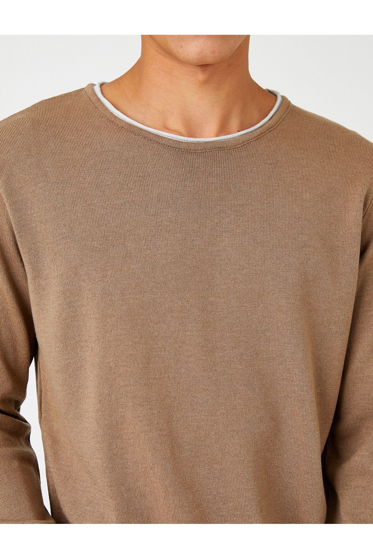 Koton-Basic Knitwear Sweater Crew Neck Long Sleeve 5