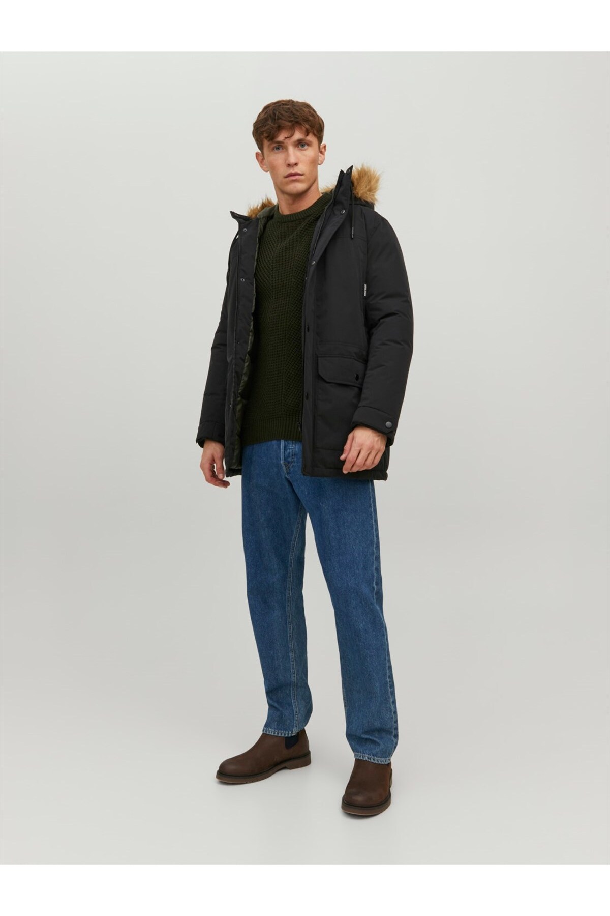 کاپشن مردانه راسته آستین بلند | جک اند جونز Jack & Jones 12211948 - تصویر 3