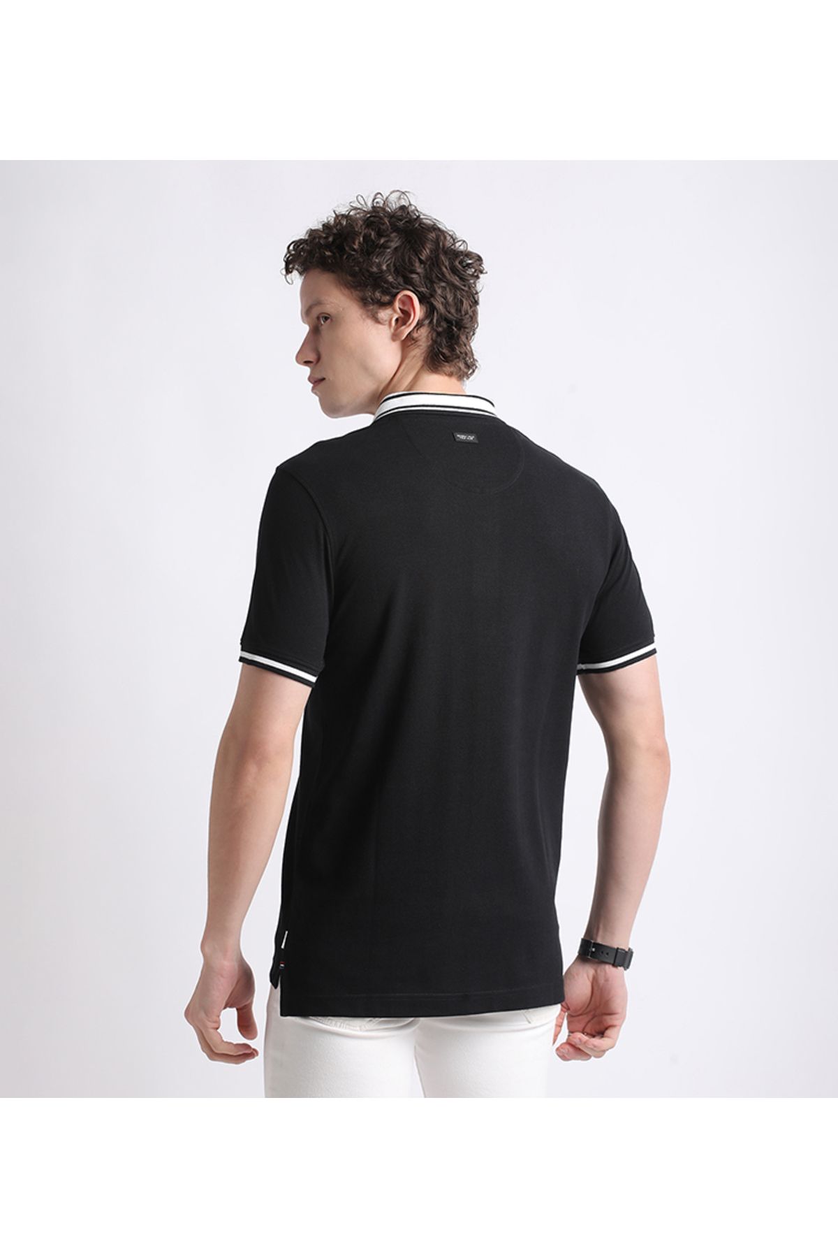 Bhpc-Beverly Hills Polo Club Mens Black Polo T-Shirt 4