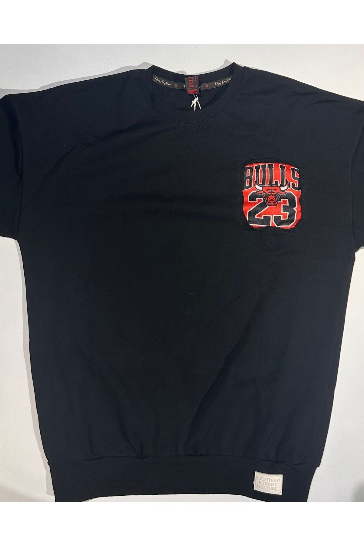 Plus Eighteen SWEAT SIYAH 23 BULLS KIRMIZI BASKILI NBA