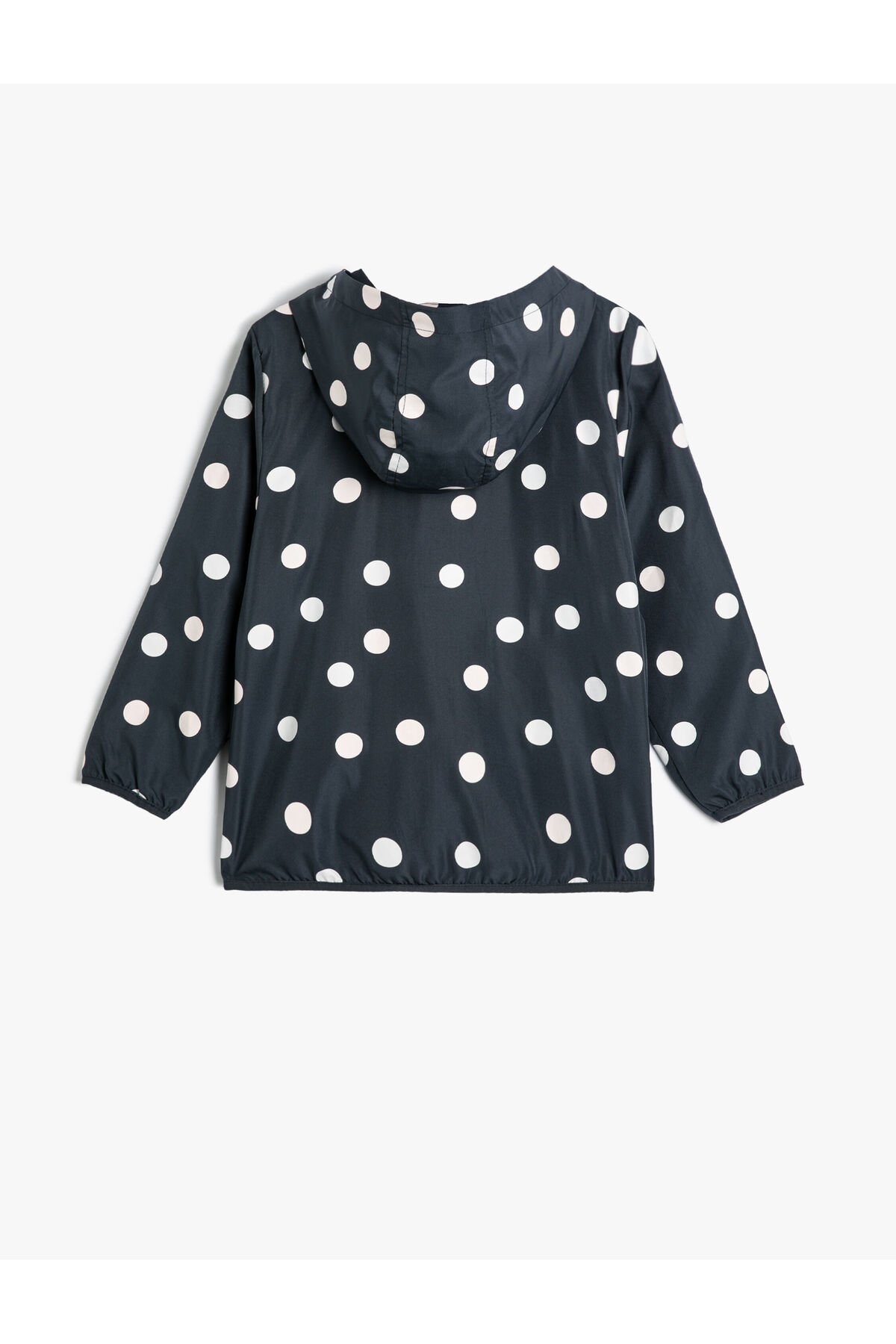 Koton Puantiyeli Kapşonlu Cep Detaylı Mont Suda Renk Değiştiren Pamuk Astarlı fotoğrafı 2 (önizleme)