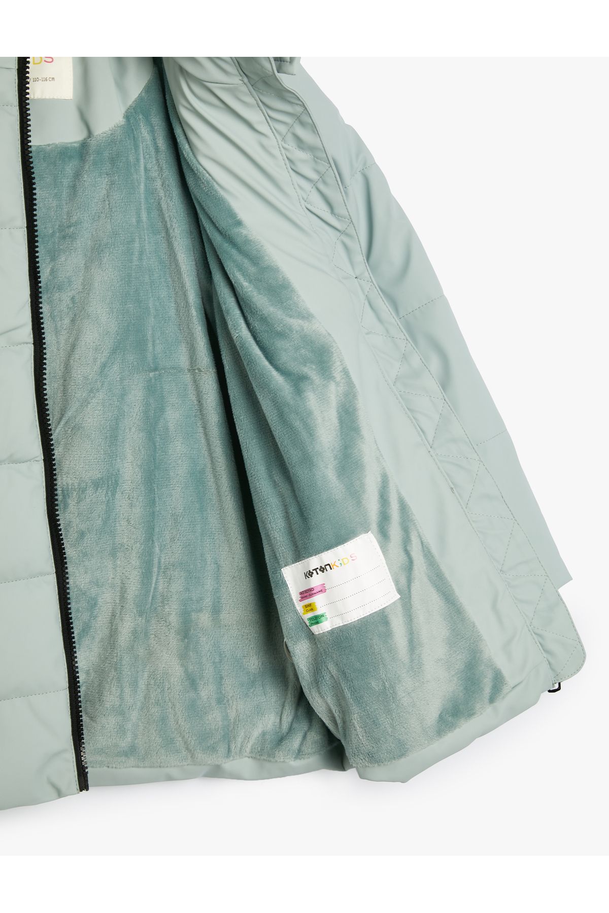 Koton-Oversize Puffer Jacket with Zipper Closure and Elasticated Cuffs 4