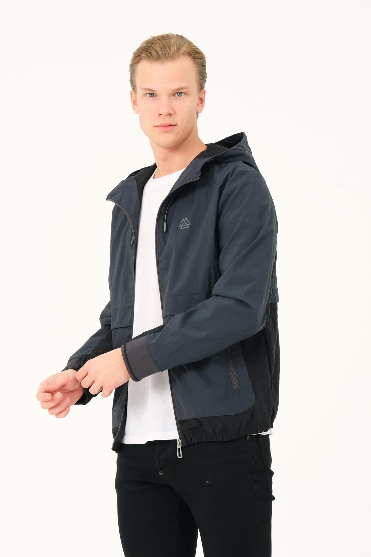 Peaks Windbreaker SP2402 — خاکستری TYCD4EB2731E80FD50 — تصویر 8 از 8