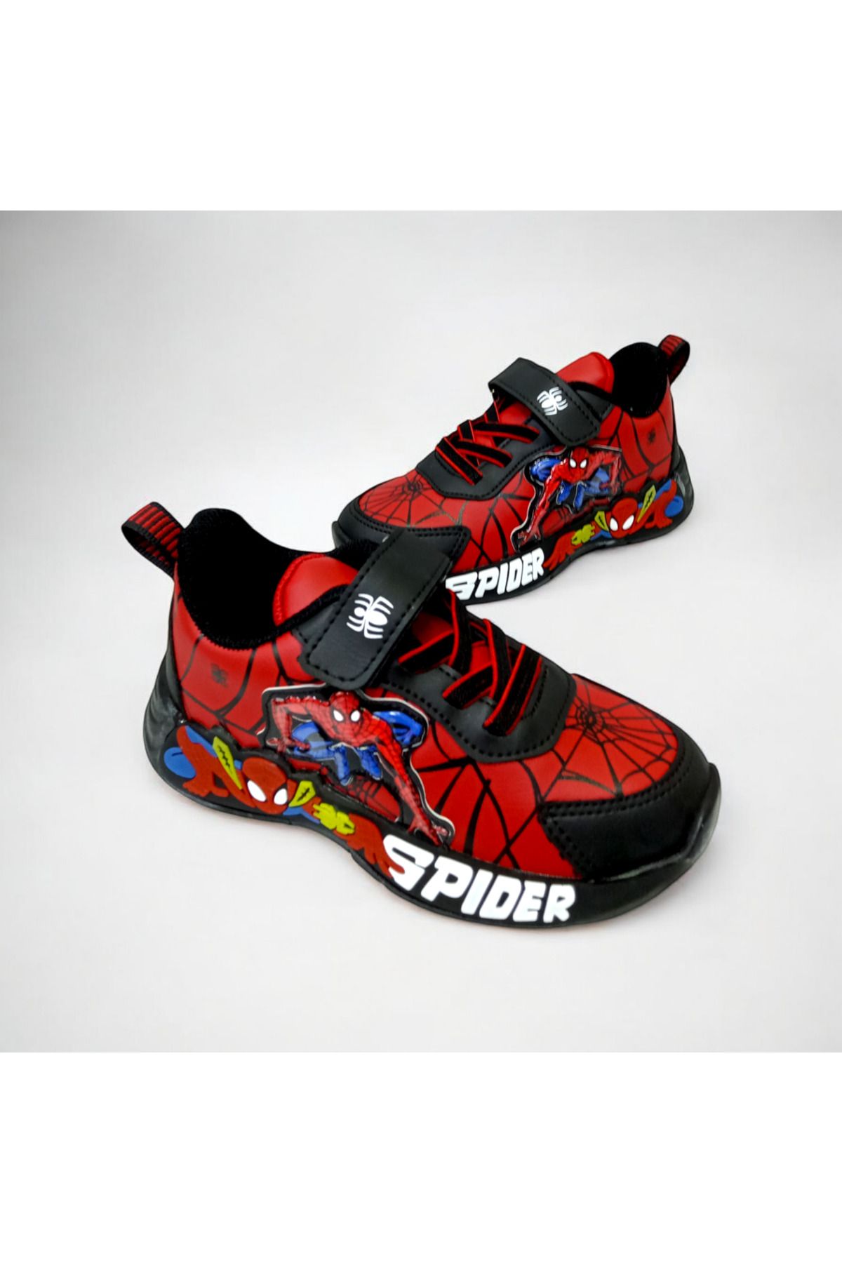 PATİK BEBE-Boys Light Spiderman Model Light Sports Shoes 4