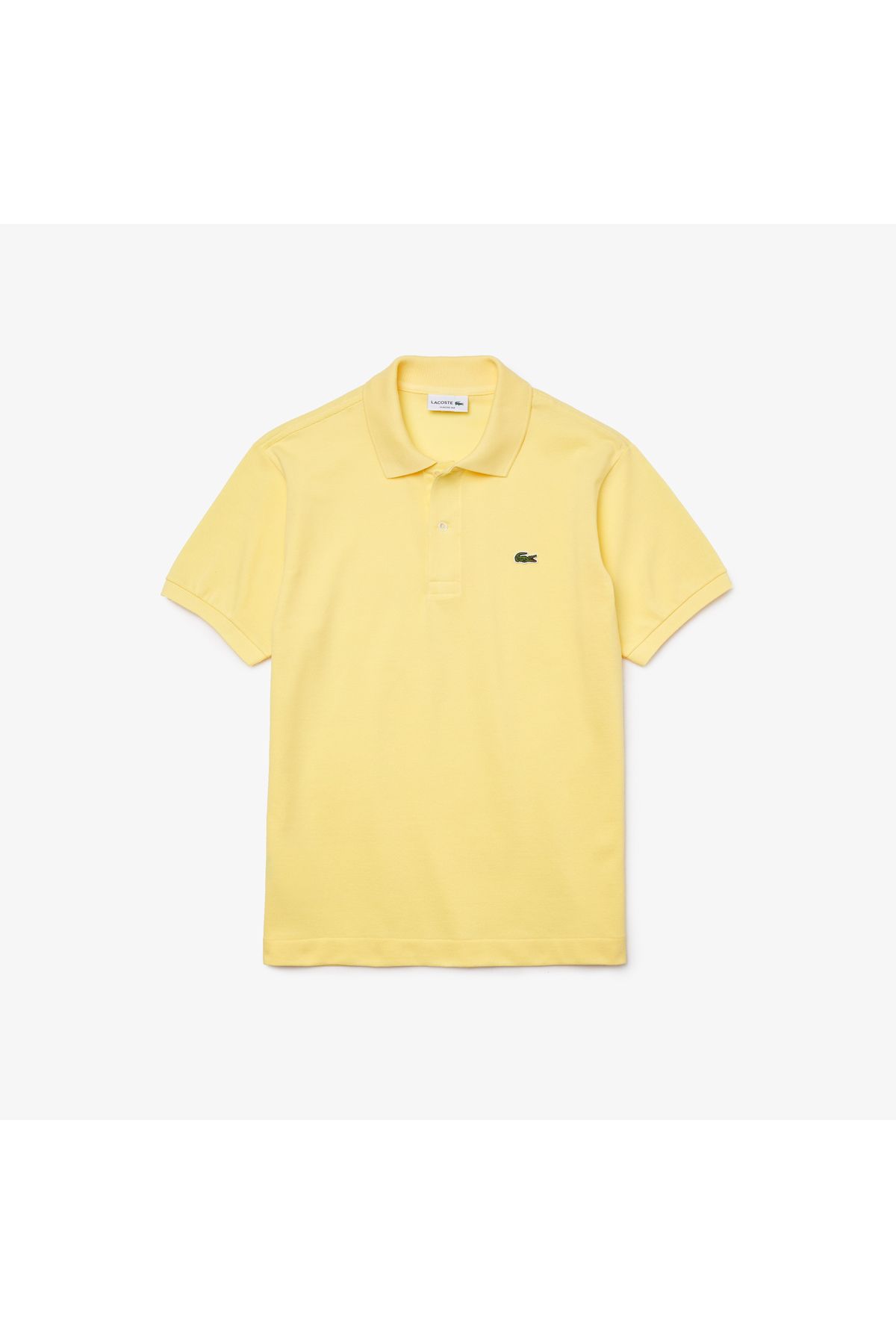 تی شرت یقه پولو زرد مردانه L.12.12 کلاسیک مناسب چوگان Lacoste