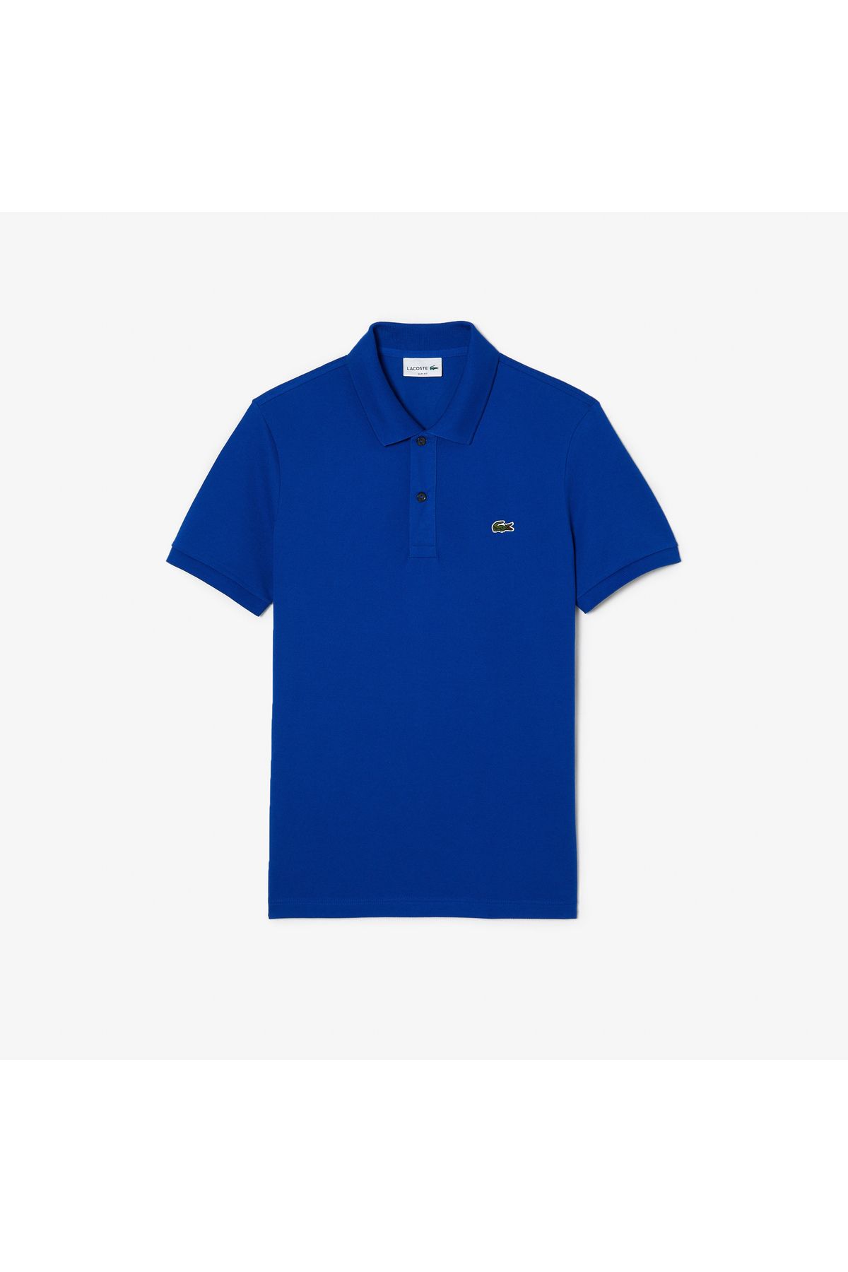 تی شرت یقه پولو آبی مردانه Slim Fit L.12.12 چوگان Lacoste