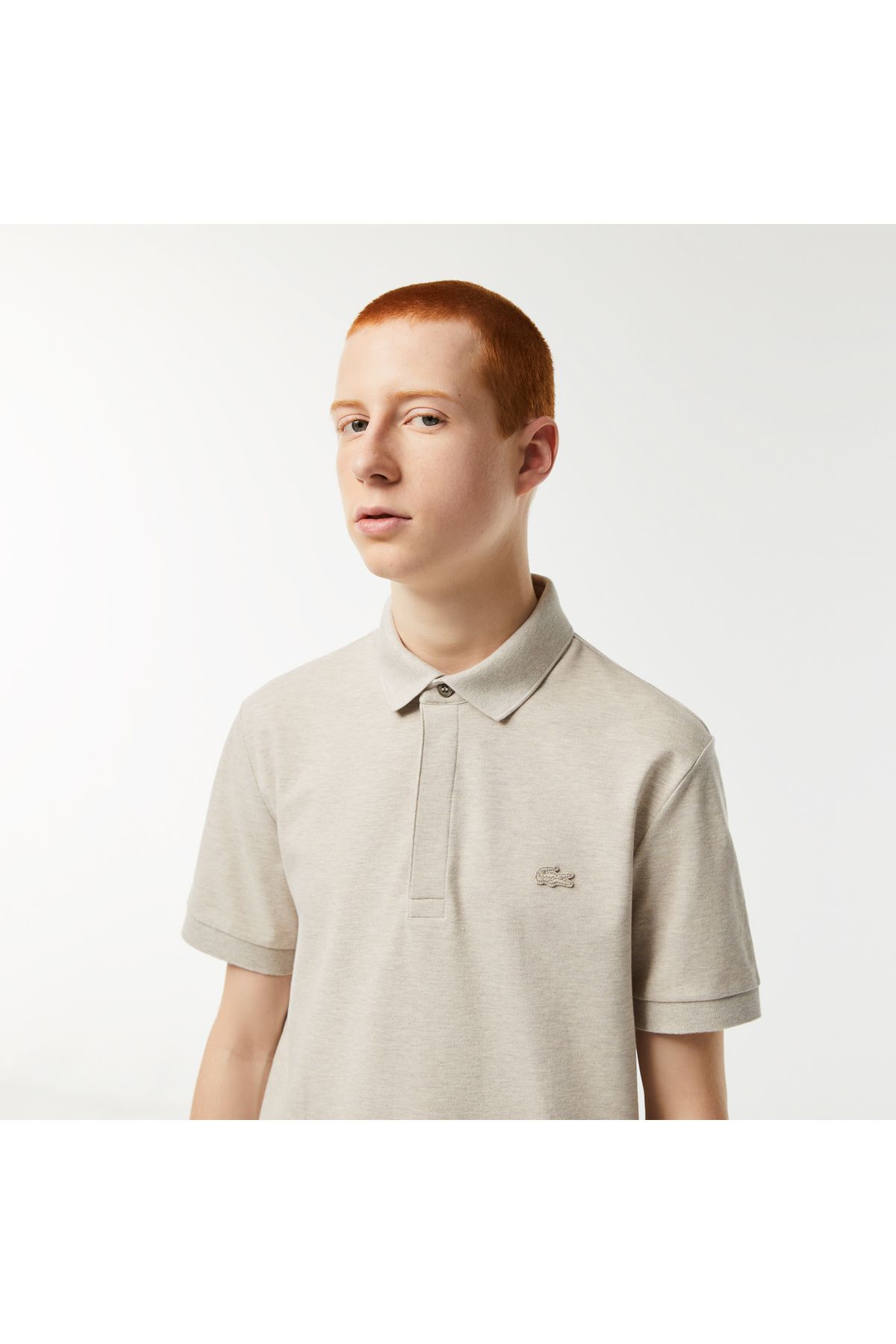 تی شرت یقه پولو نود مردانه معمولی مناسب پاریس بژ چوگان Lacoste