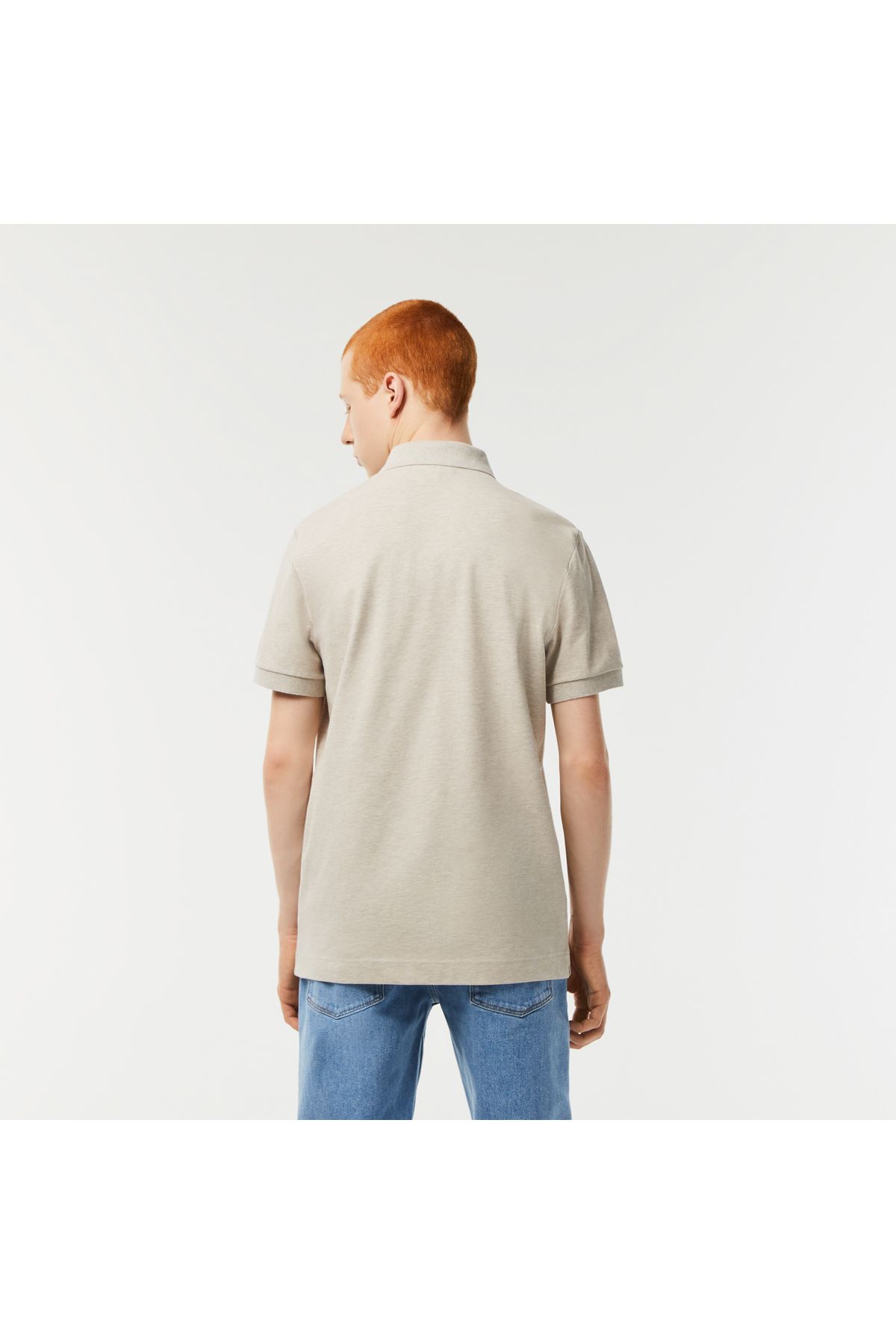 تی شرت یقه پولو نود مردانه معمولی مناسب پاریس بژ چوگان Lacoste