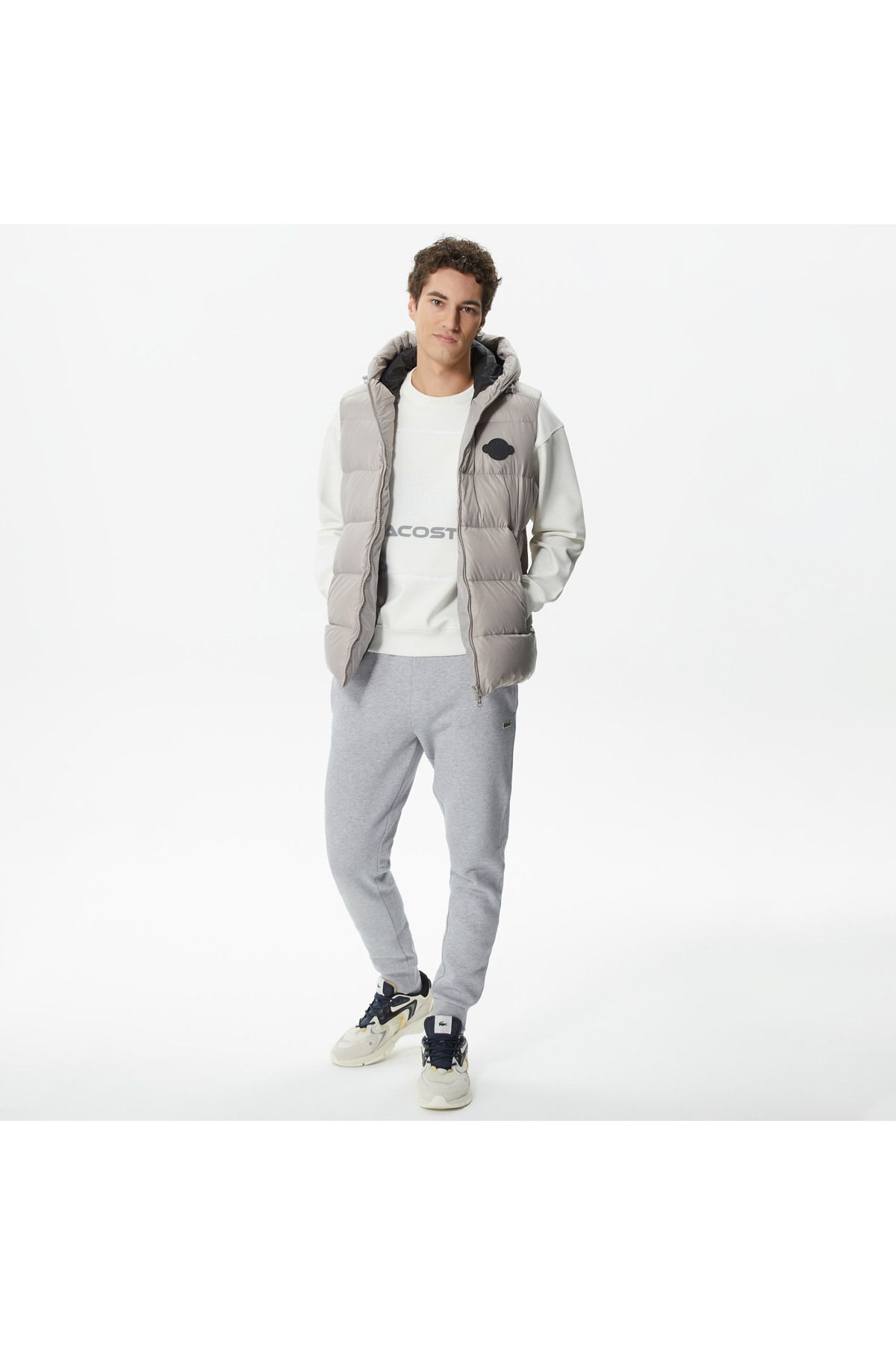 جلیقه خاکستری مردانه کاپیتون اورجینال Lacoste