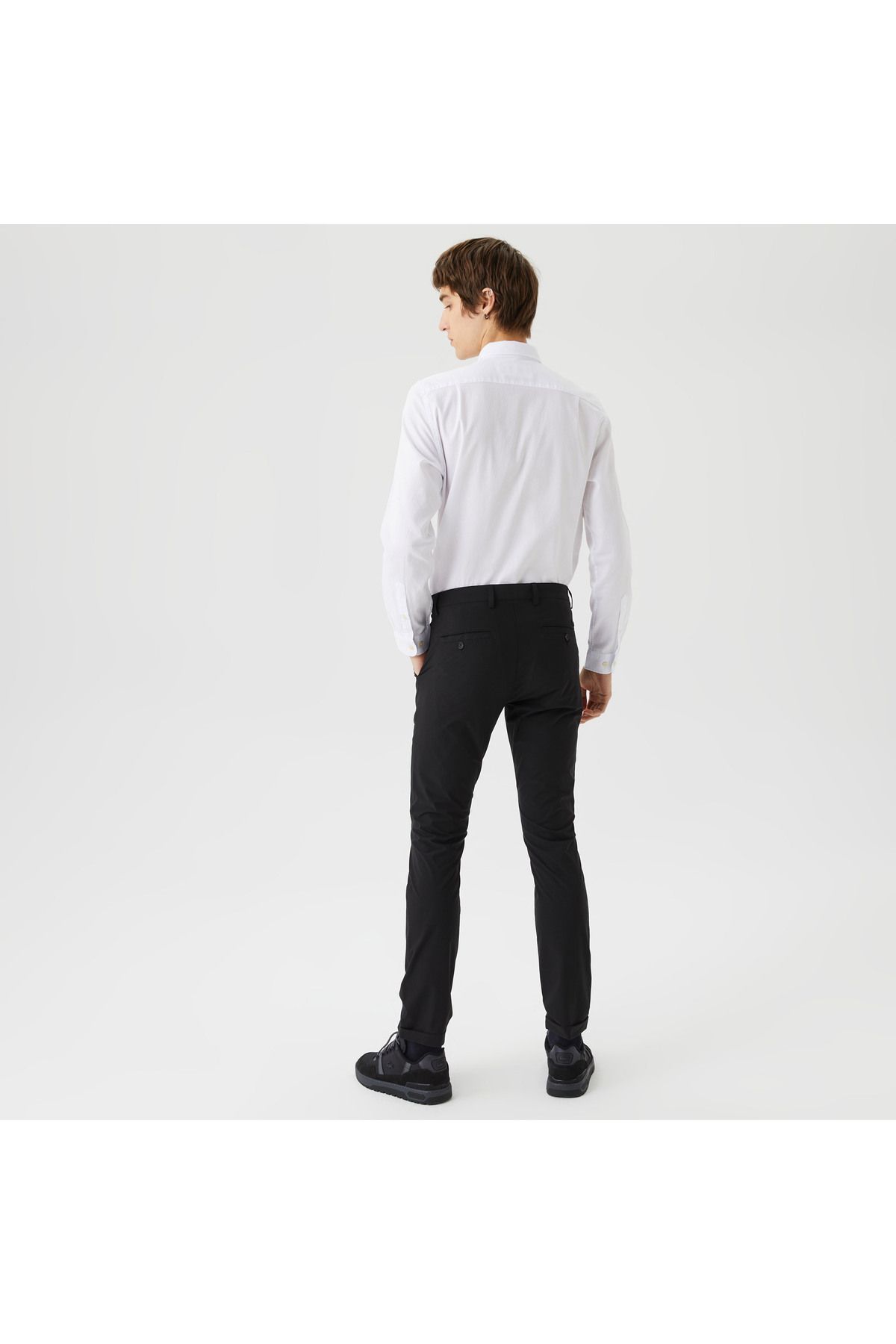 شلوار مشکی مردانه سیاه باریک اورجینال Lacoste
