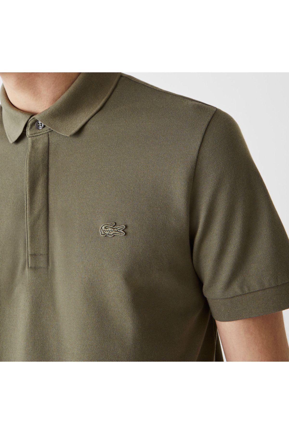 تی شرت یقه پولو سبز مردانه معمولی مناسب پاریس هاکی چوگان Lacoste