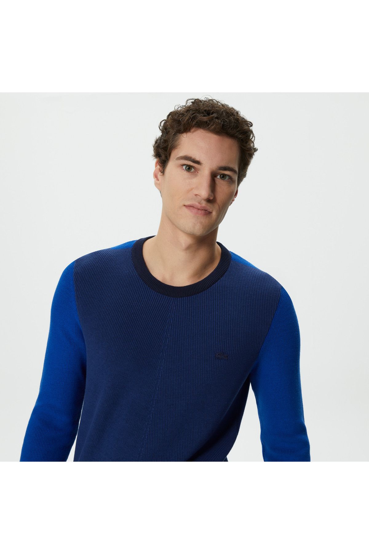 پلیور آبی مردانه دوچرخه سواری آستین بلند و مناسب Lacoste