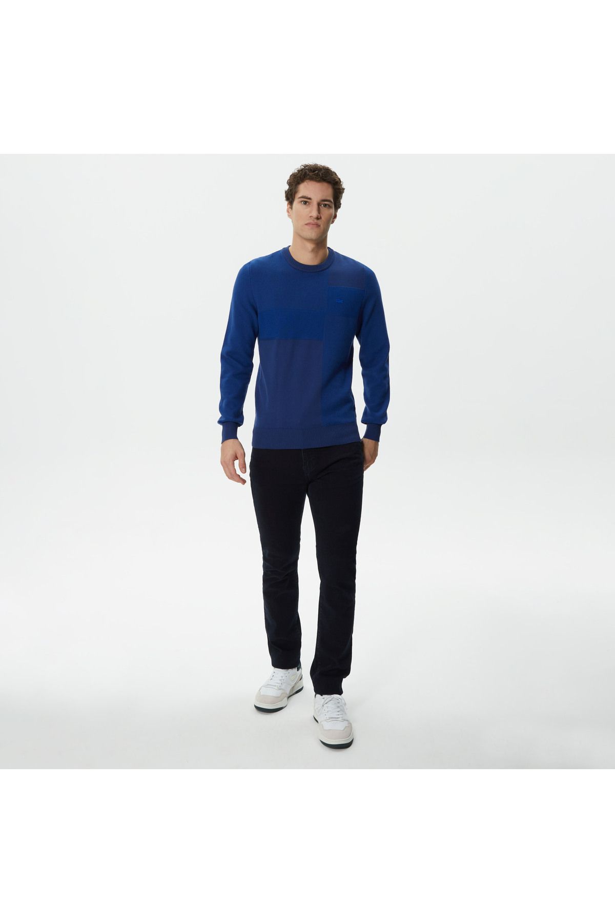 پلیور آبی مردانه دوچرخه سواری آستین بلند و مناسب Lacoste