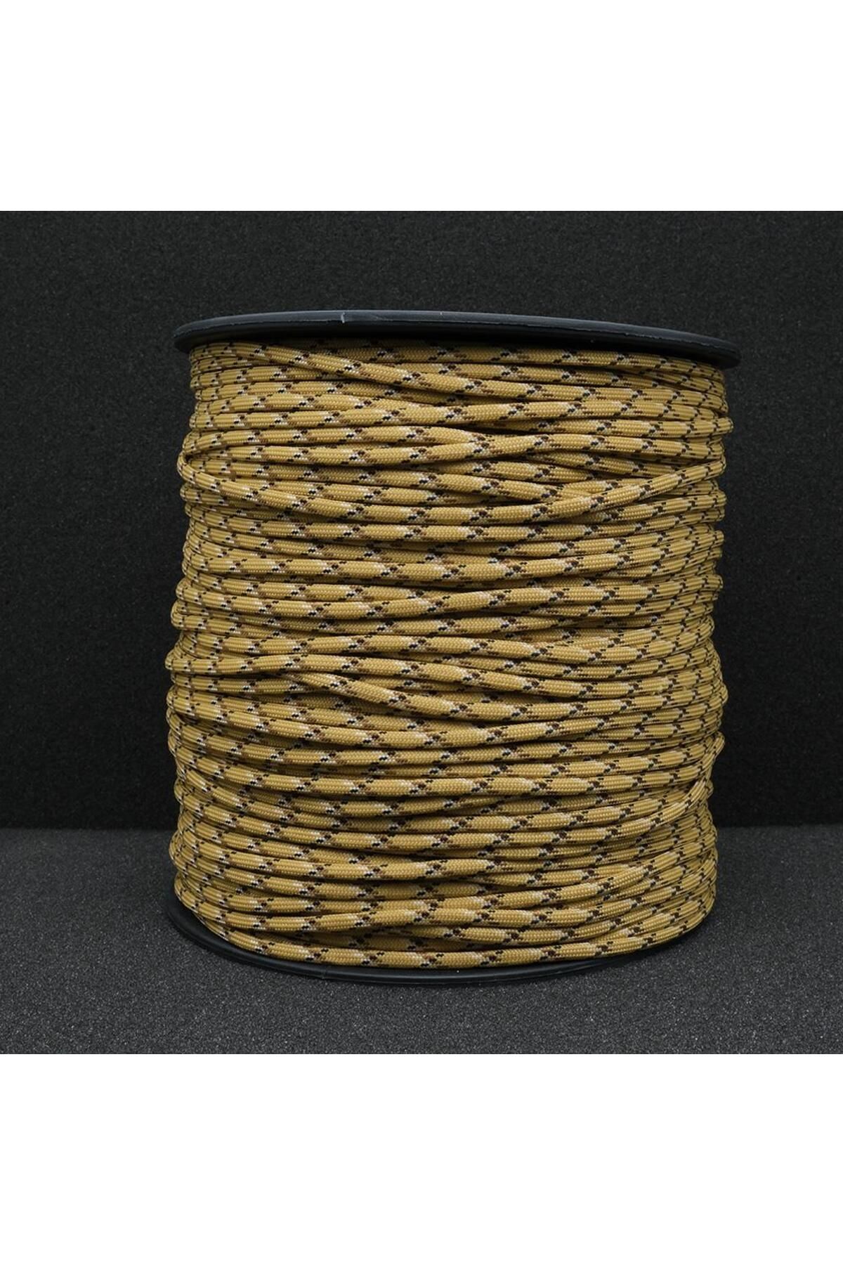 MG ROPES-Gold Brown Patterned Paracord IP 4 MM - 10 Meters No:41 2