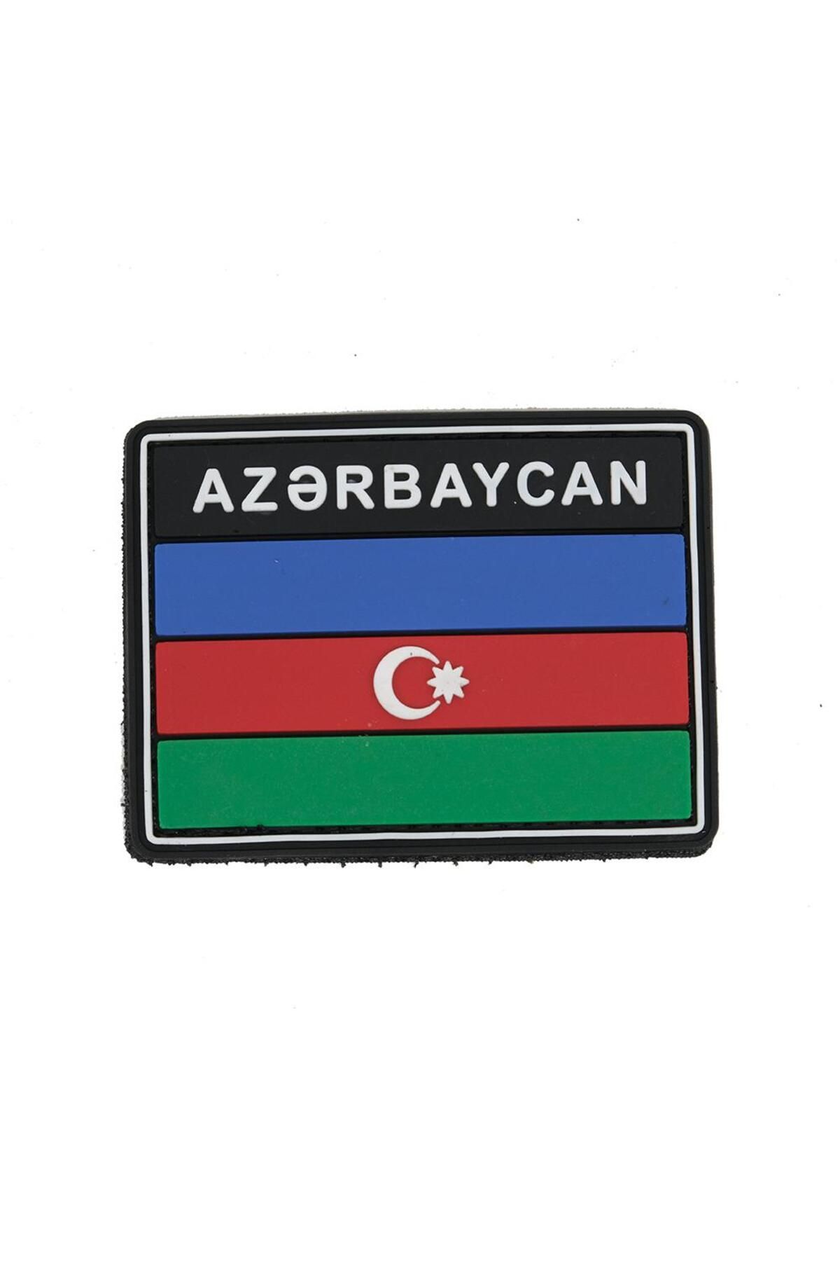 MG ROPES Azerbaycan Bayrak Slikon Peç Arkası Cırtlı (AZ04)