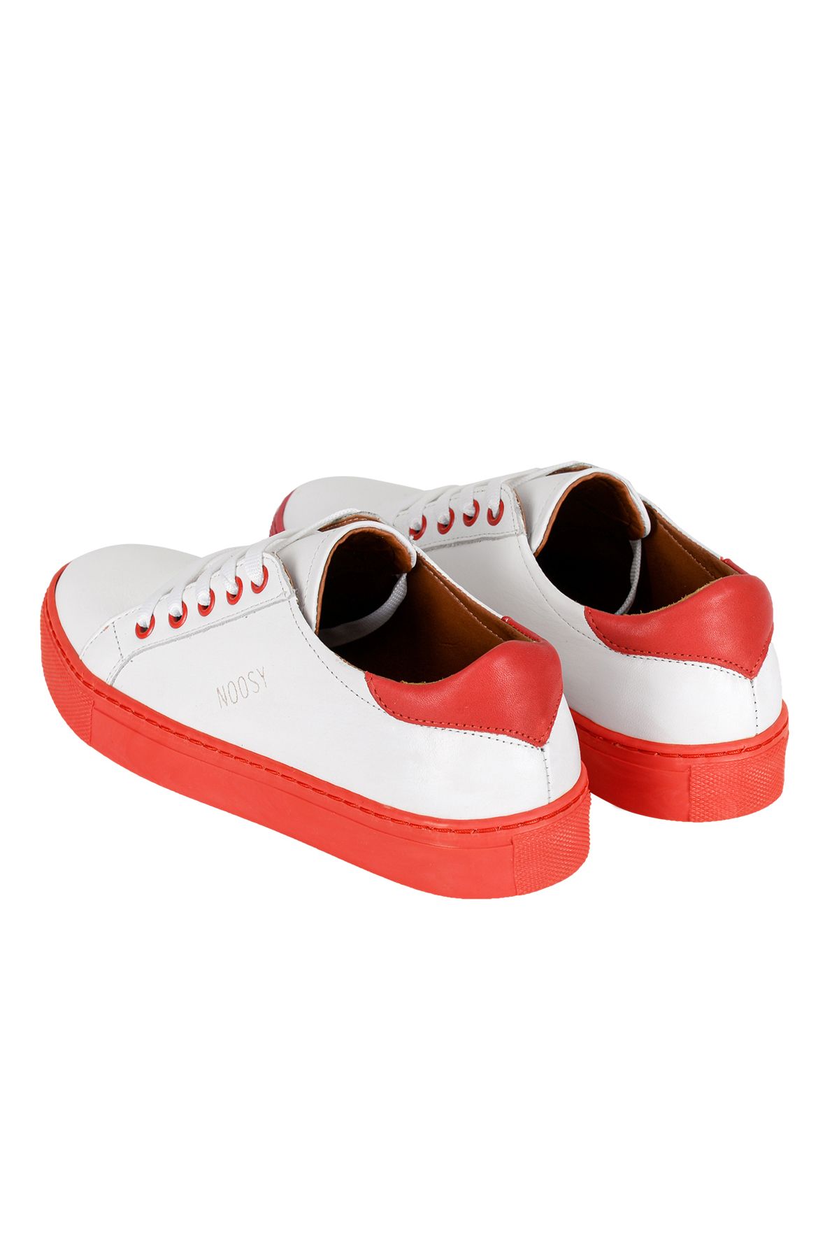 NOOSY-Tenis unisex roșu din piele naturală 4